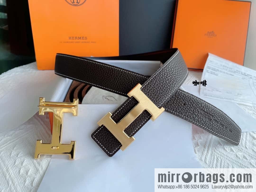 Hermès, the original double-sided version is the classic men's 38mm belt with the first layer of leather.