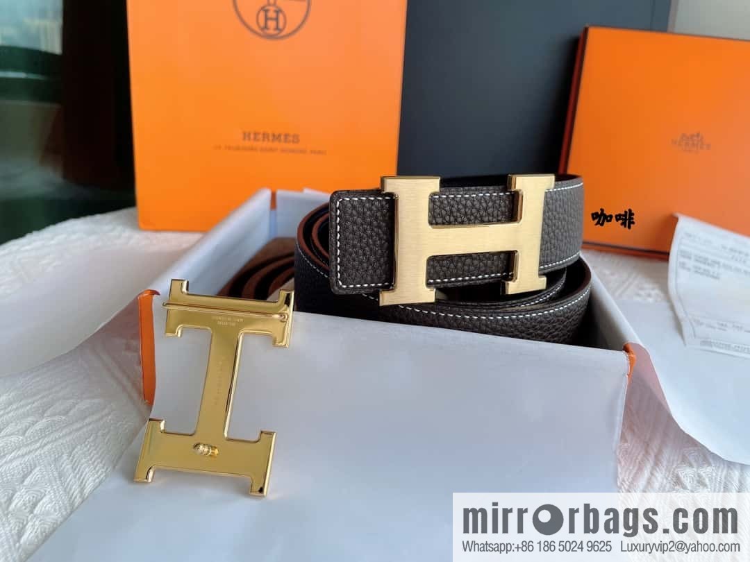 Hermès, the original double-sided version is the classic men's 38mm belt with the first layer of leather.