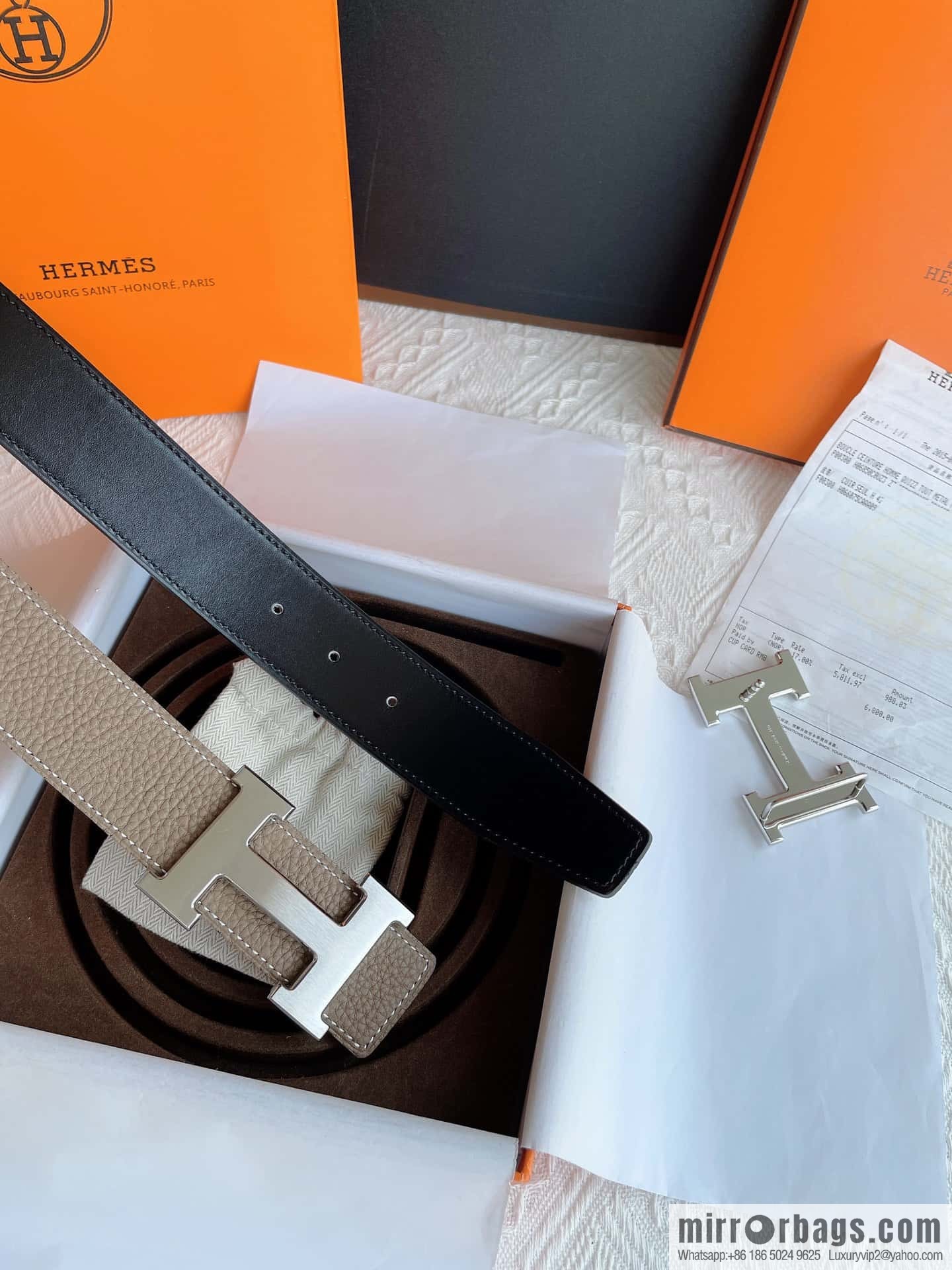 Hermès, the original double-sided version is the classic men's 38mm belt with the first layer of leather.
