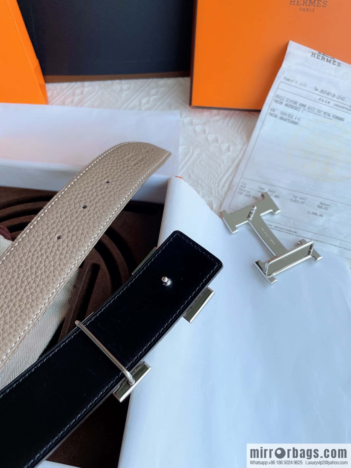 Hermès, the original double-sided version is the classic men's 38mm belt with the first layer of leather.