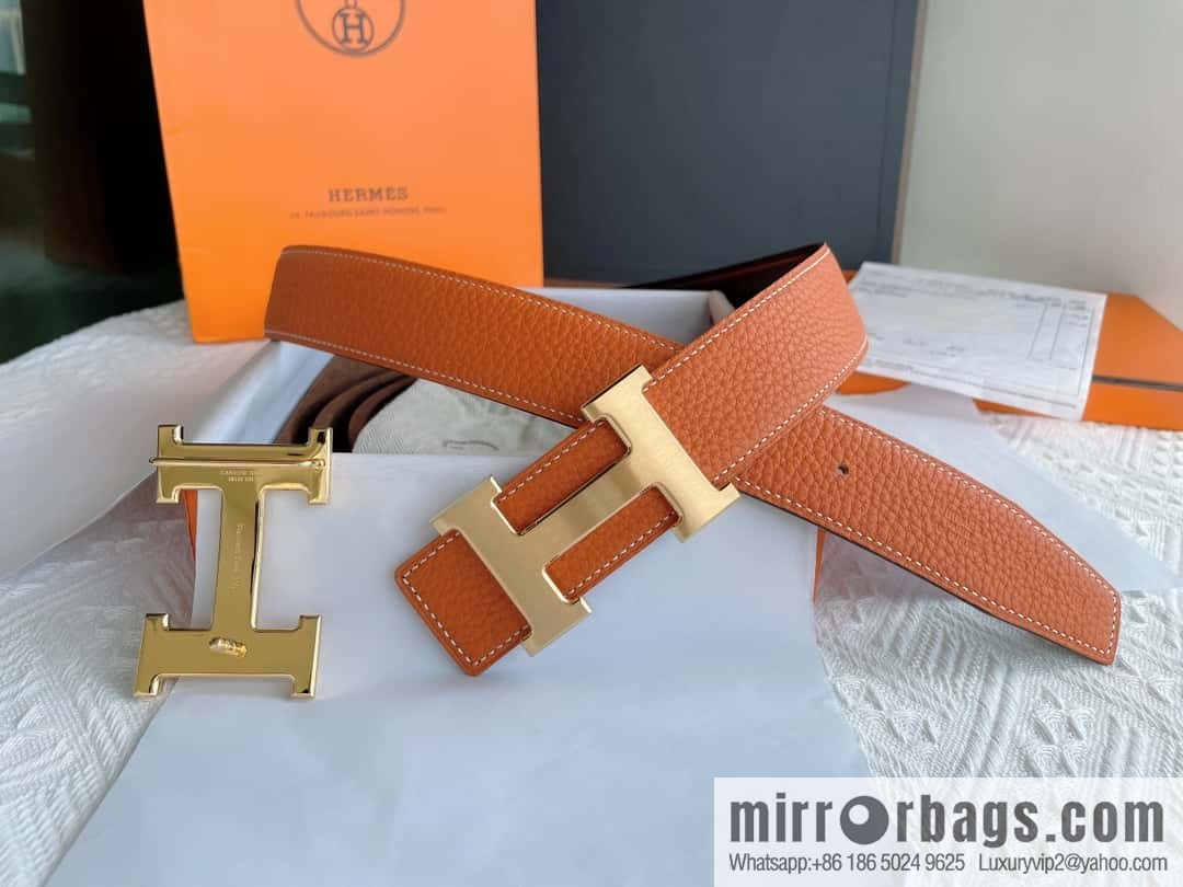 Hermès, the original double-sided version is the classic men's 38mm belt with the first layer of leather.