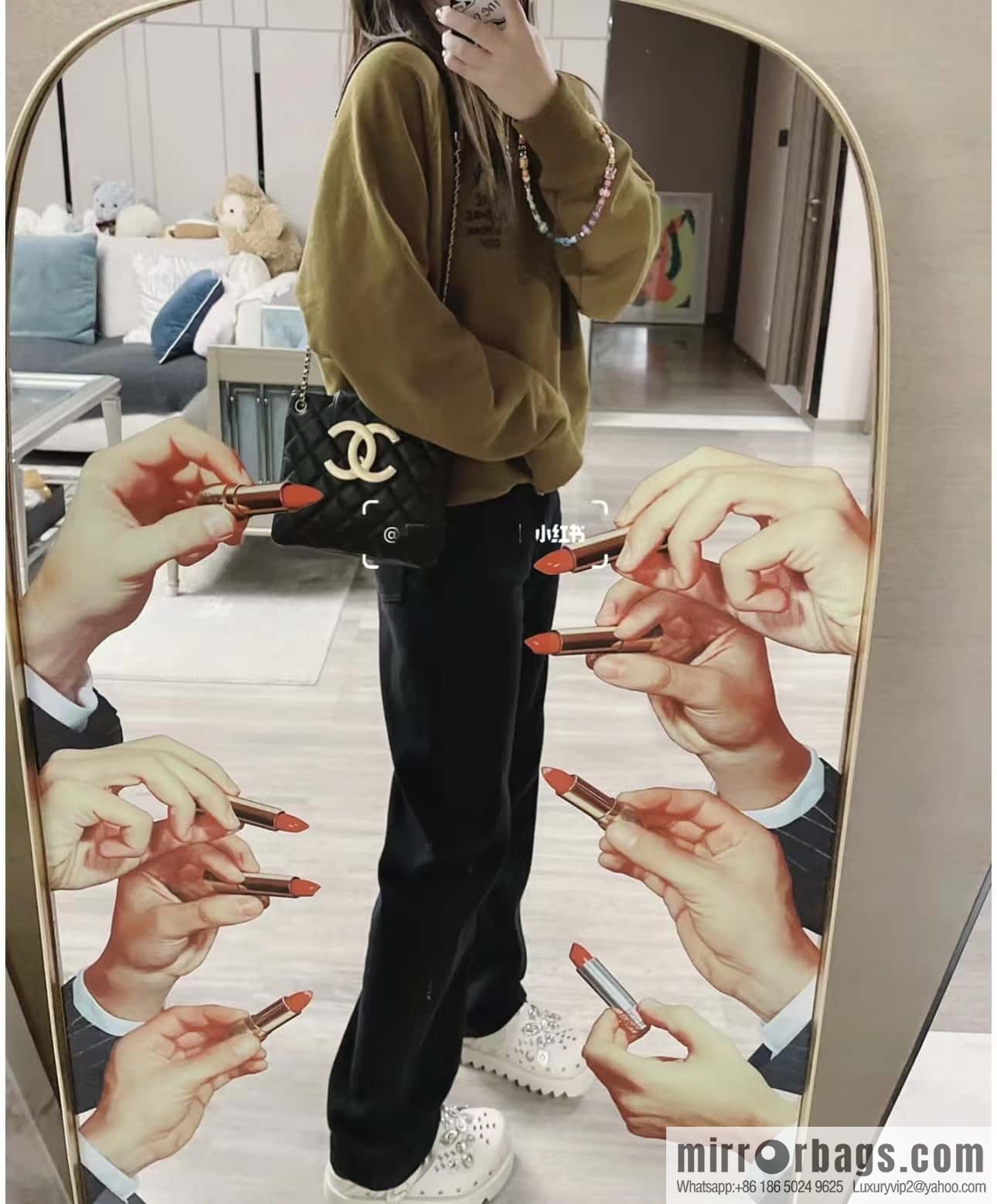 CHANEL 24C early spring vacation series, big double C Vintage tote armpit bag AS4596