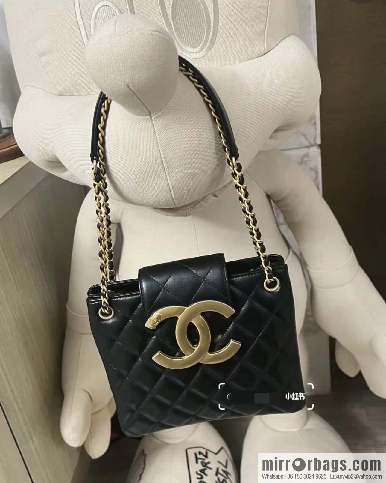 CHANEL 24C early spring vacation series, big double C Vintage tote armpit bag AS4596