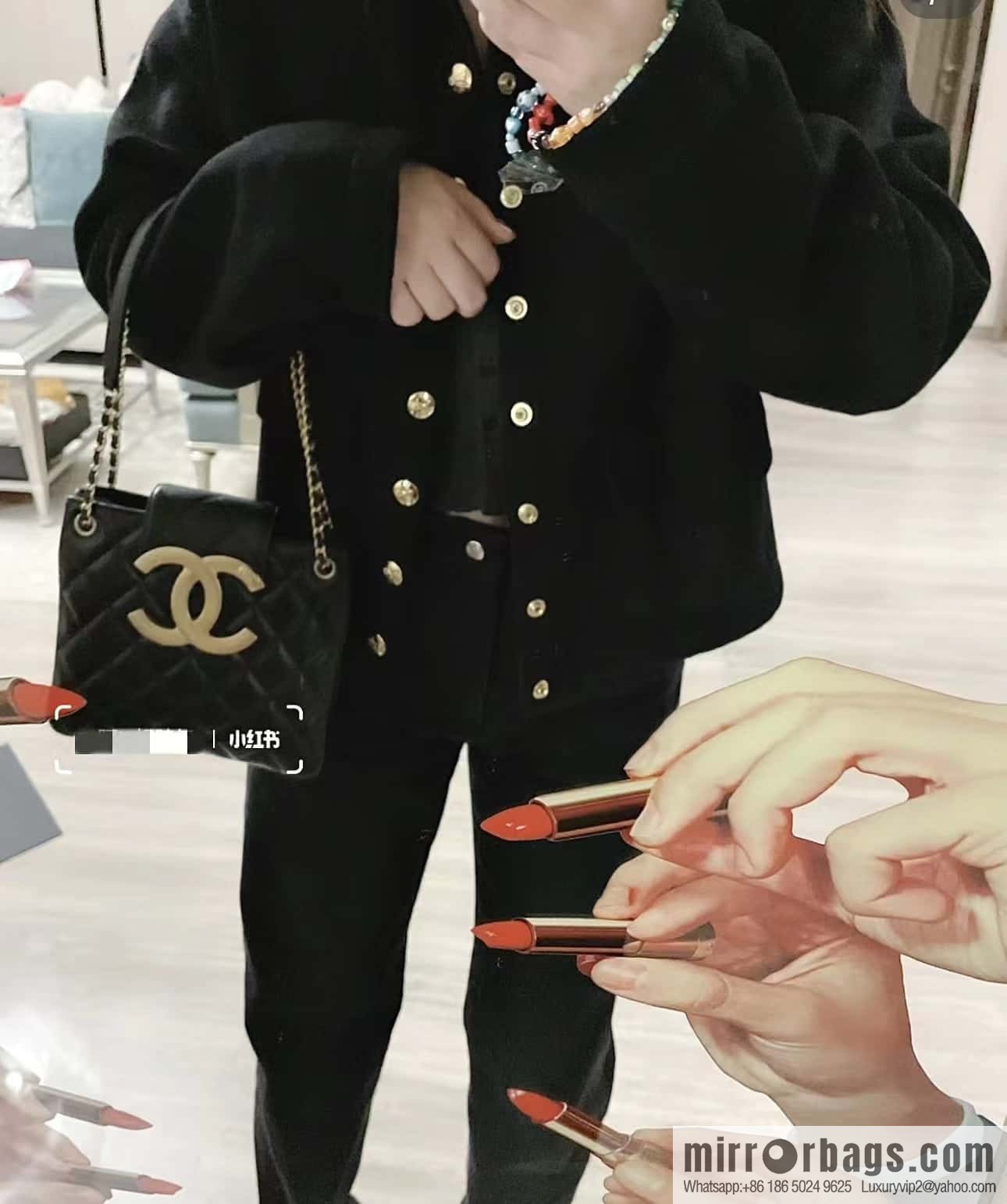 CHANEL 24C early spring vacation series, big double C Vintage tote armpit bag AS4596
