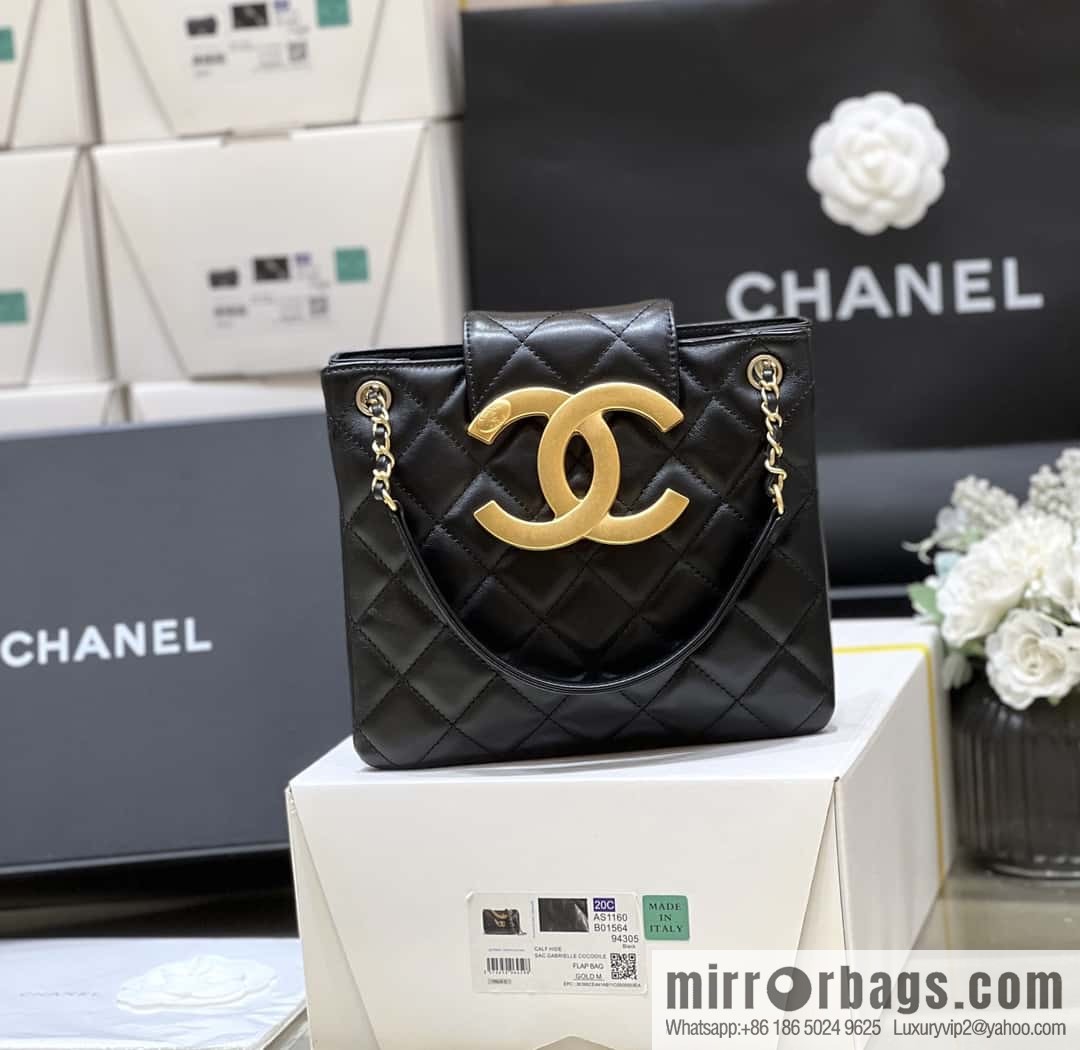 CHANEL 24C early spring vacation series, big double C Vintage tote armpit bag AS4596