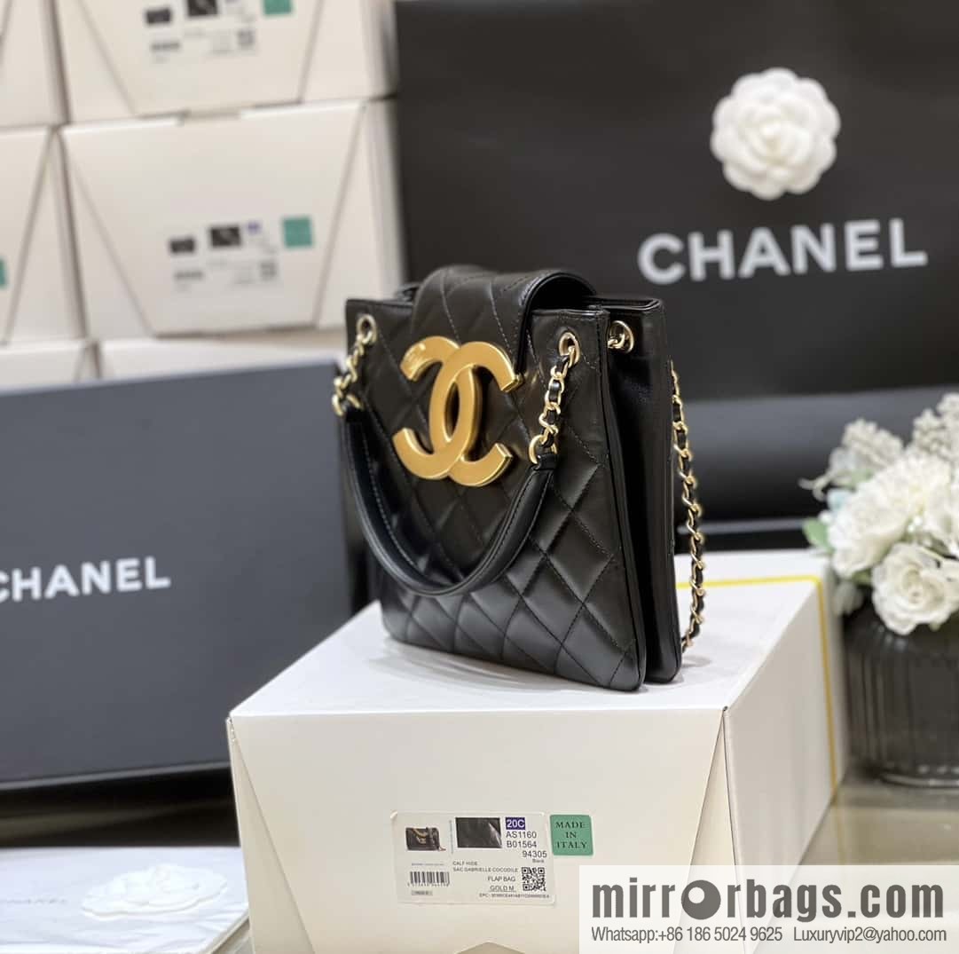 CHANEL 24C early spring vacation series, big double C Vintage tote armpit bag AS4596