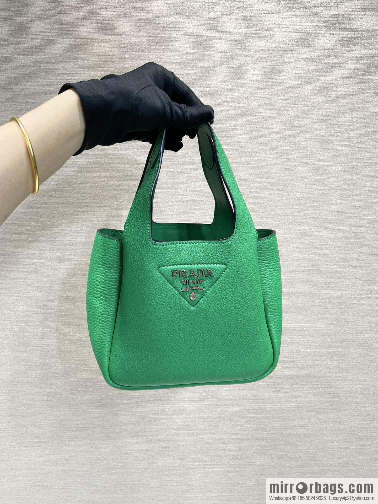 PRADA mini vegetable basket 1BA349 green