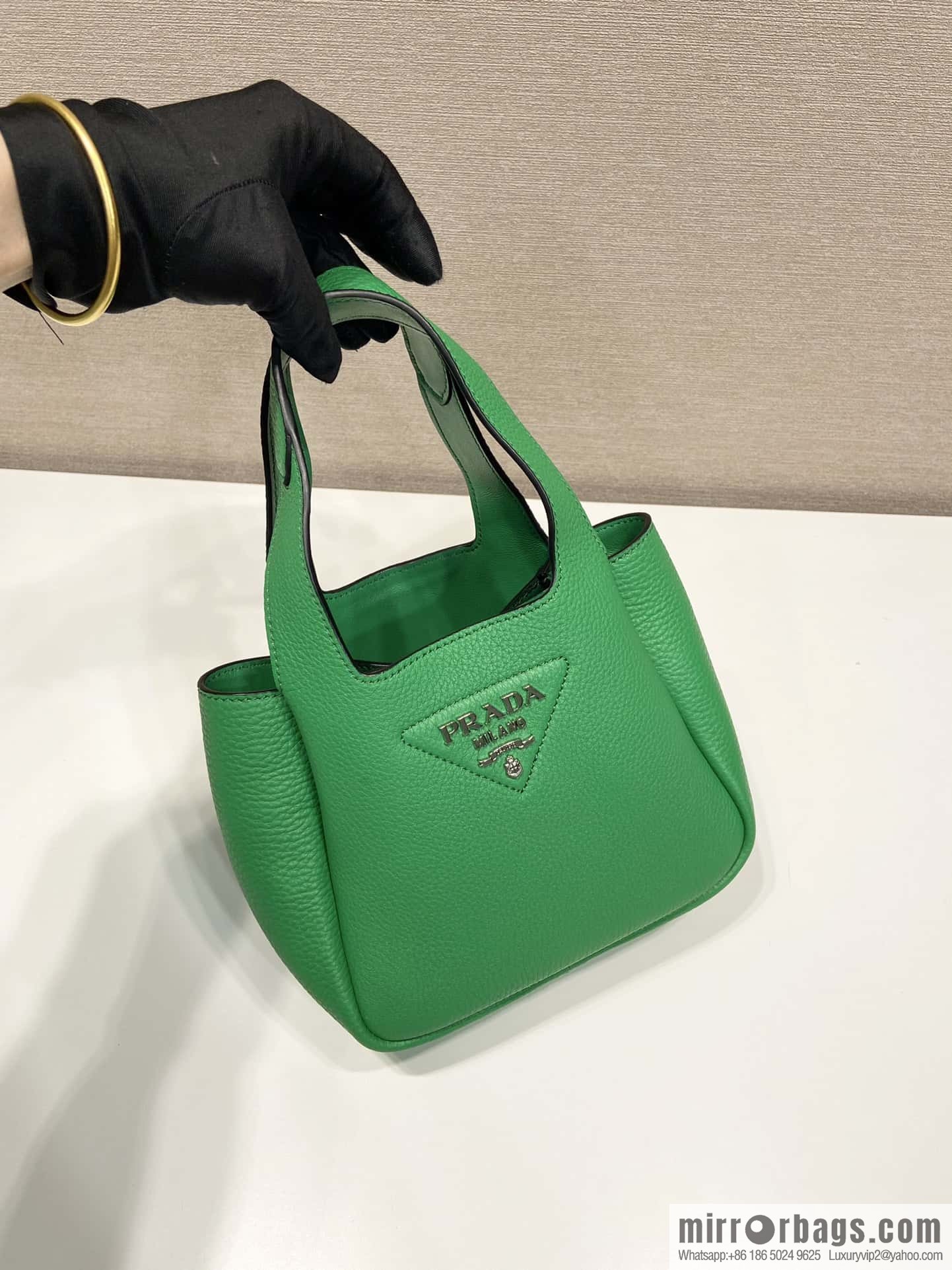 PRADA mini vegetable basket 1BA349 green