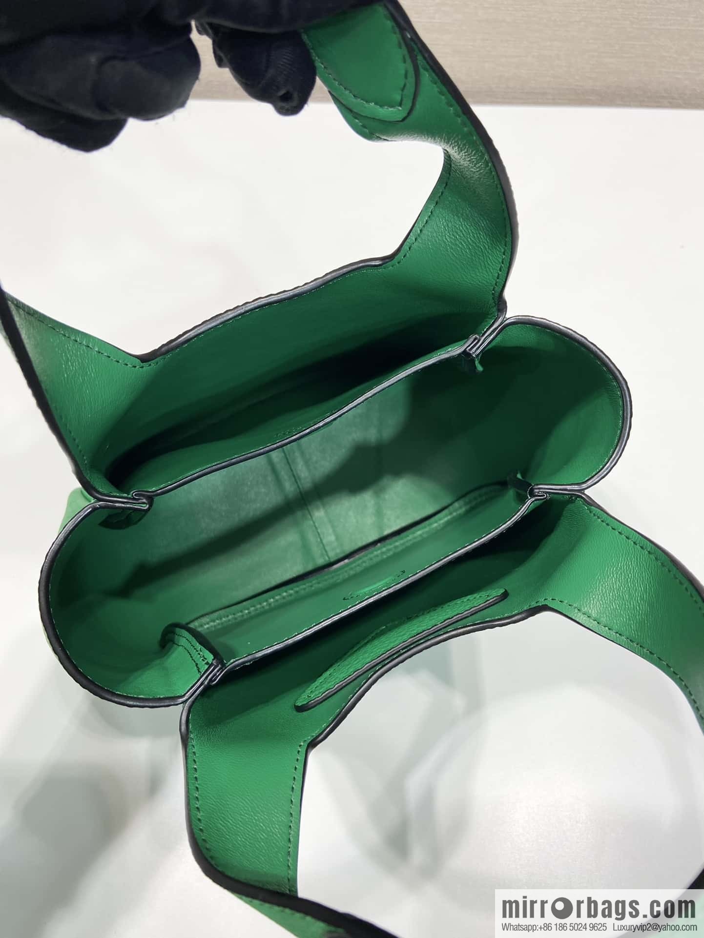 PRADA mini vegetable basket 1BA349 green