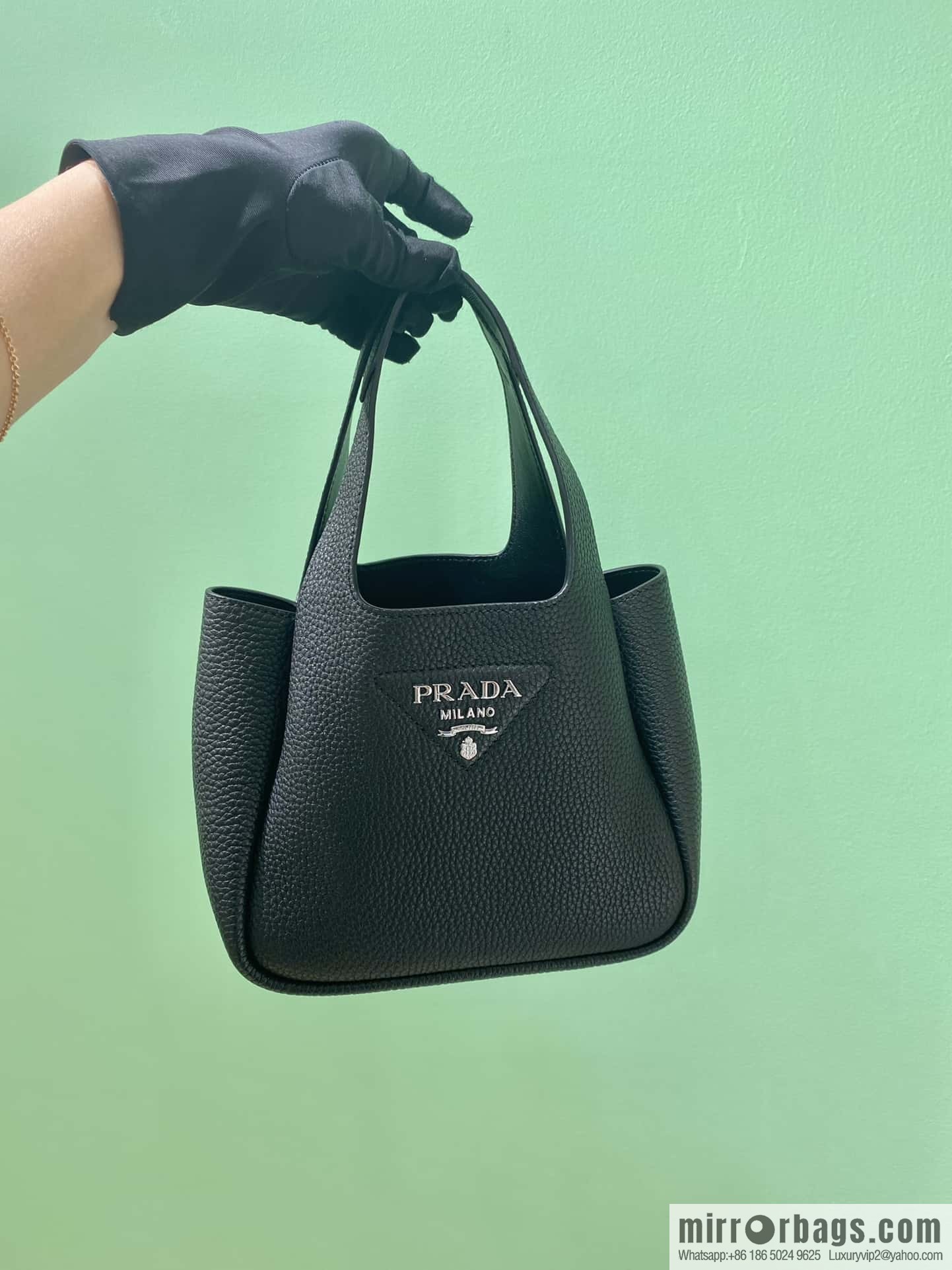 PRADA mini vegetable basket 1BA349 black