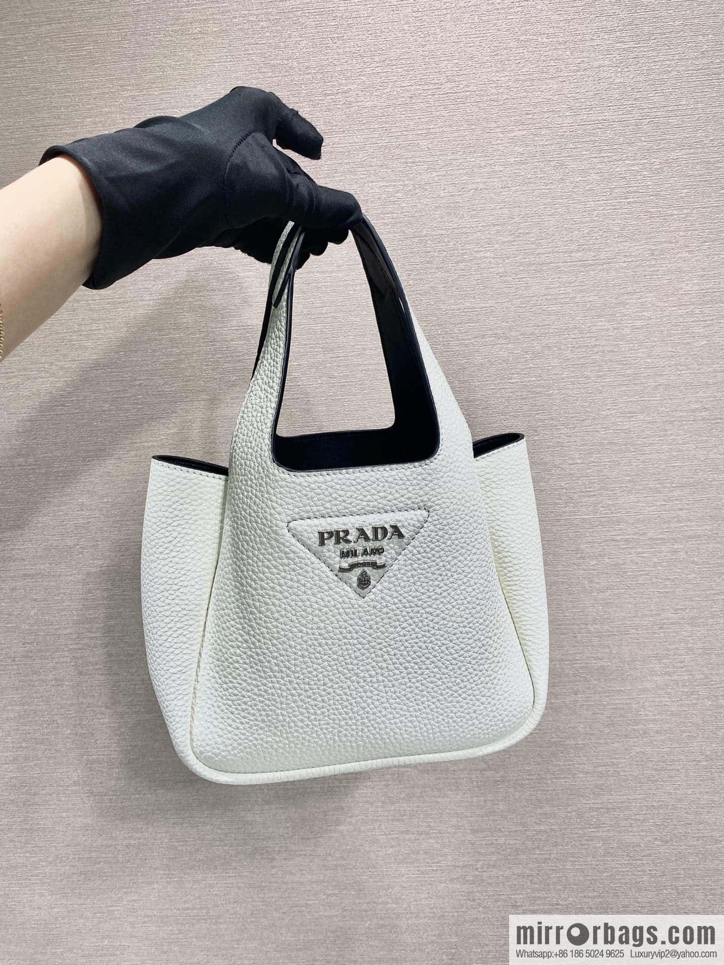 PRADA mini vegetable basket 1BA349 white
