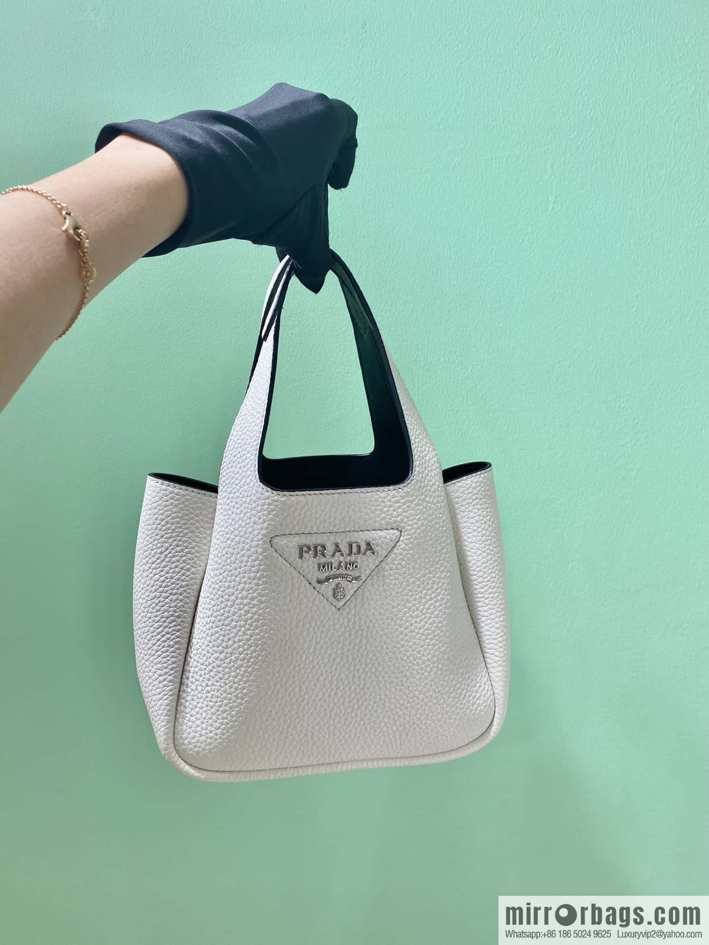 PRADA mini vegetable basket 1BA349 white