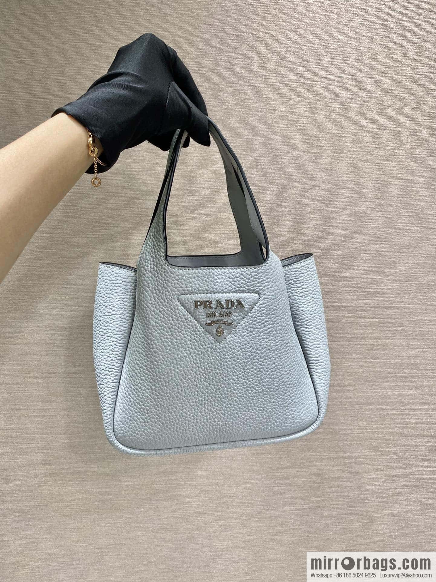 PRADA mini vegetable basket 1BA349 haze blue