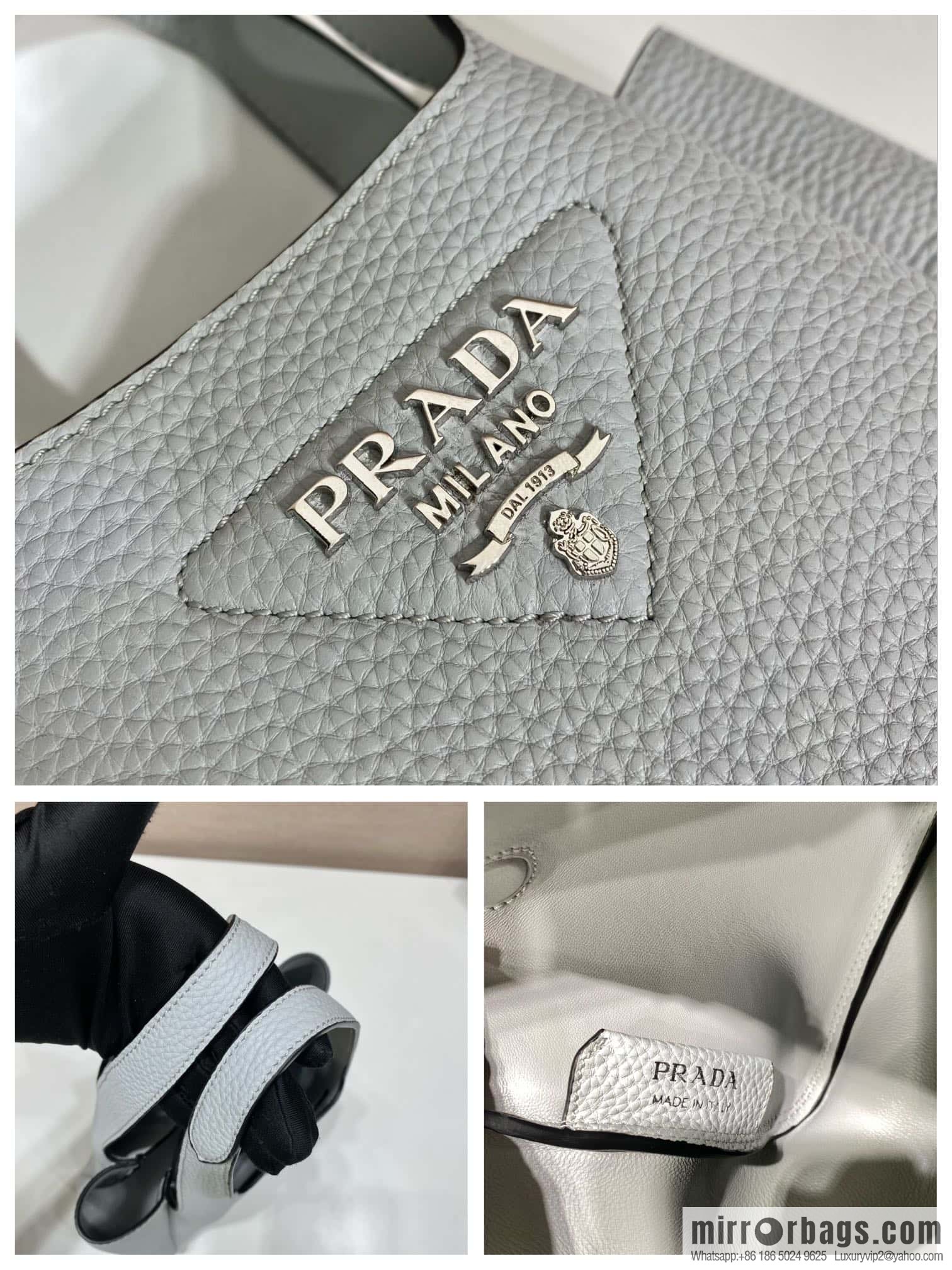 PRADA mini vegetable basket 1BA349 haze blue