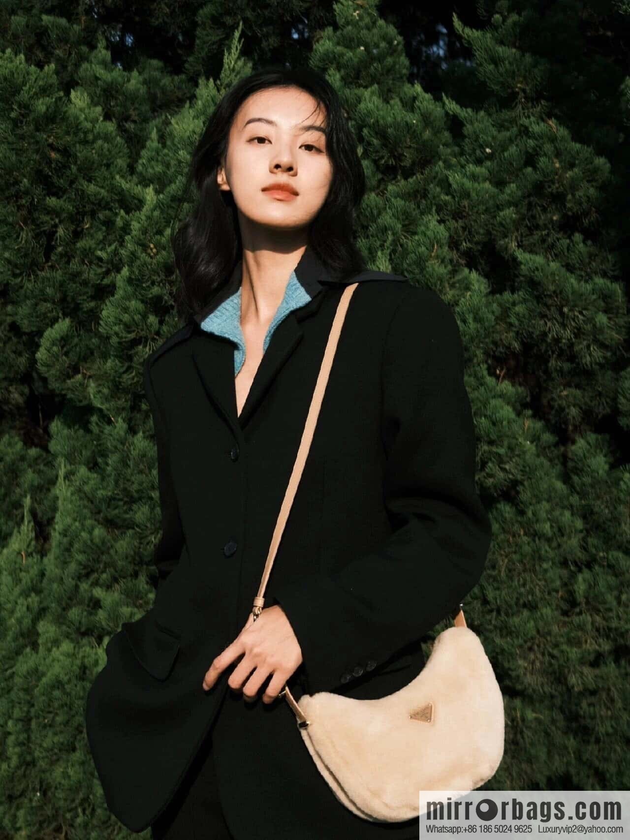 PRADA Moon handbag 🎉 1BC194 shoulder strap/wool