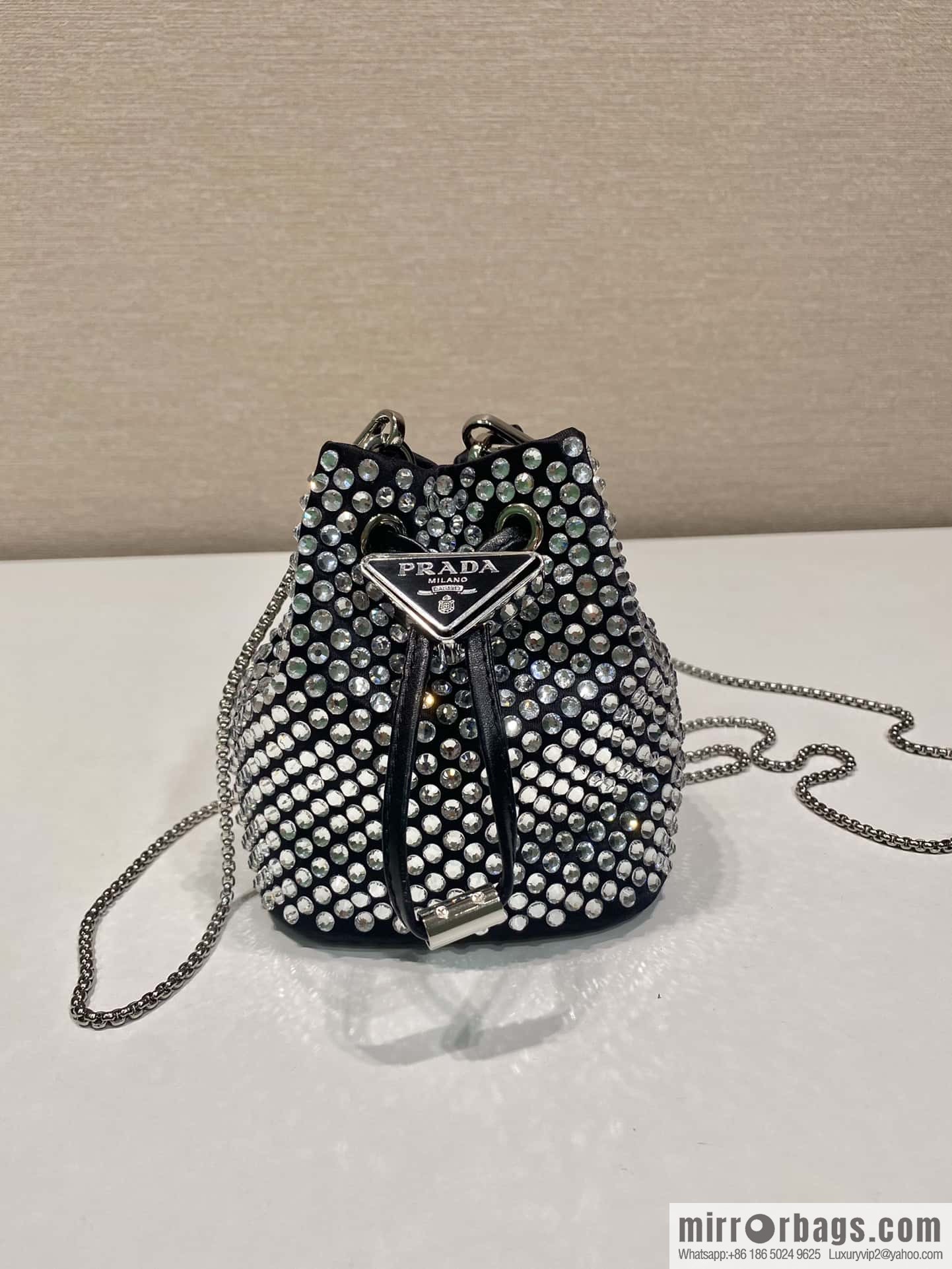 PRADA crystal mini bucket 🎉 1NR016🎉