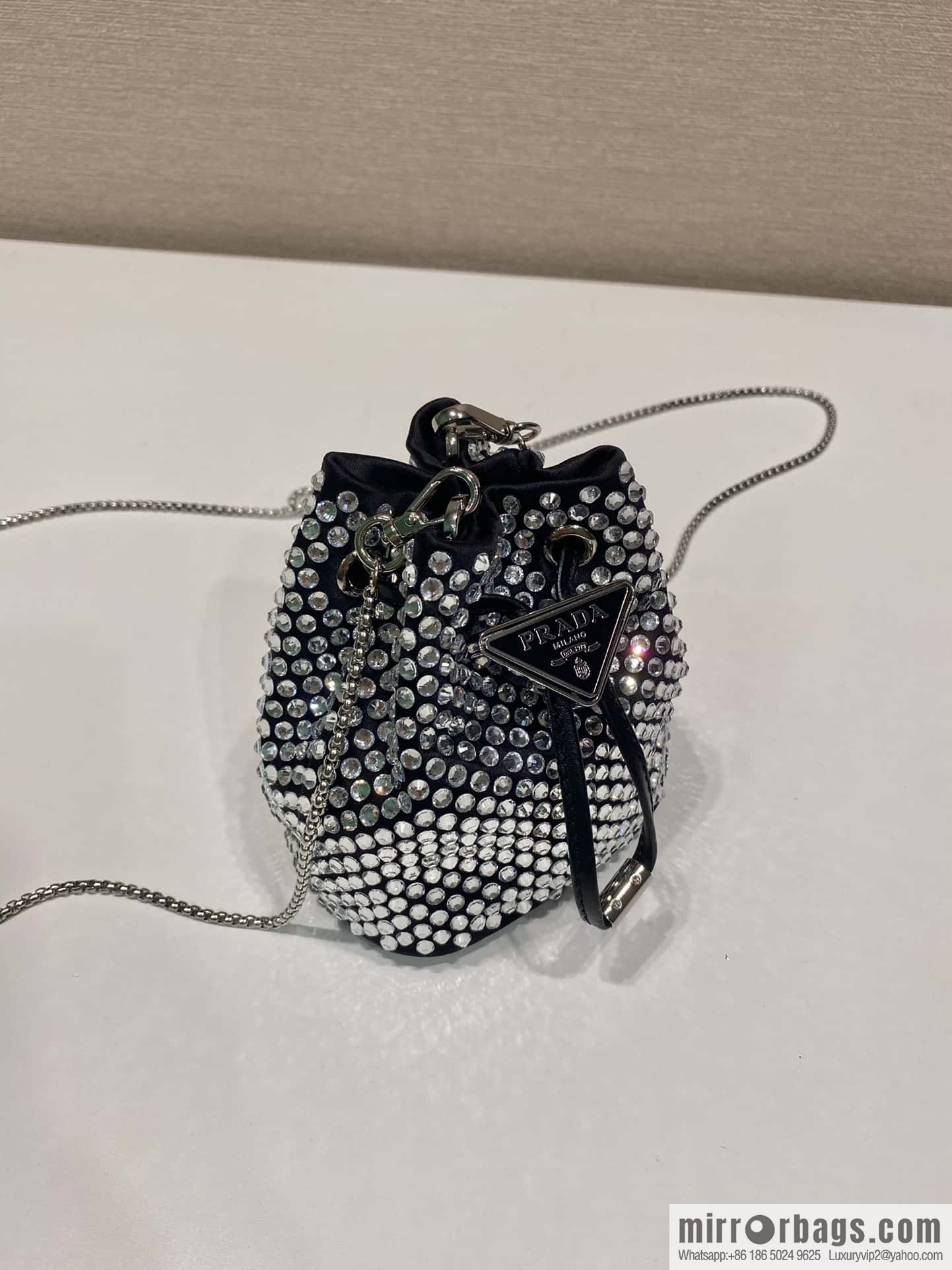 PRADA crystal mini bucket 🎉 1NR016🎉