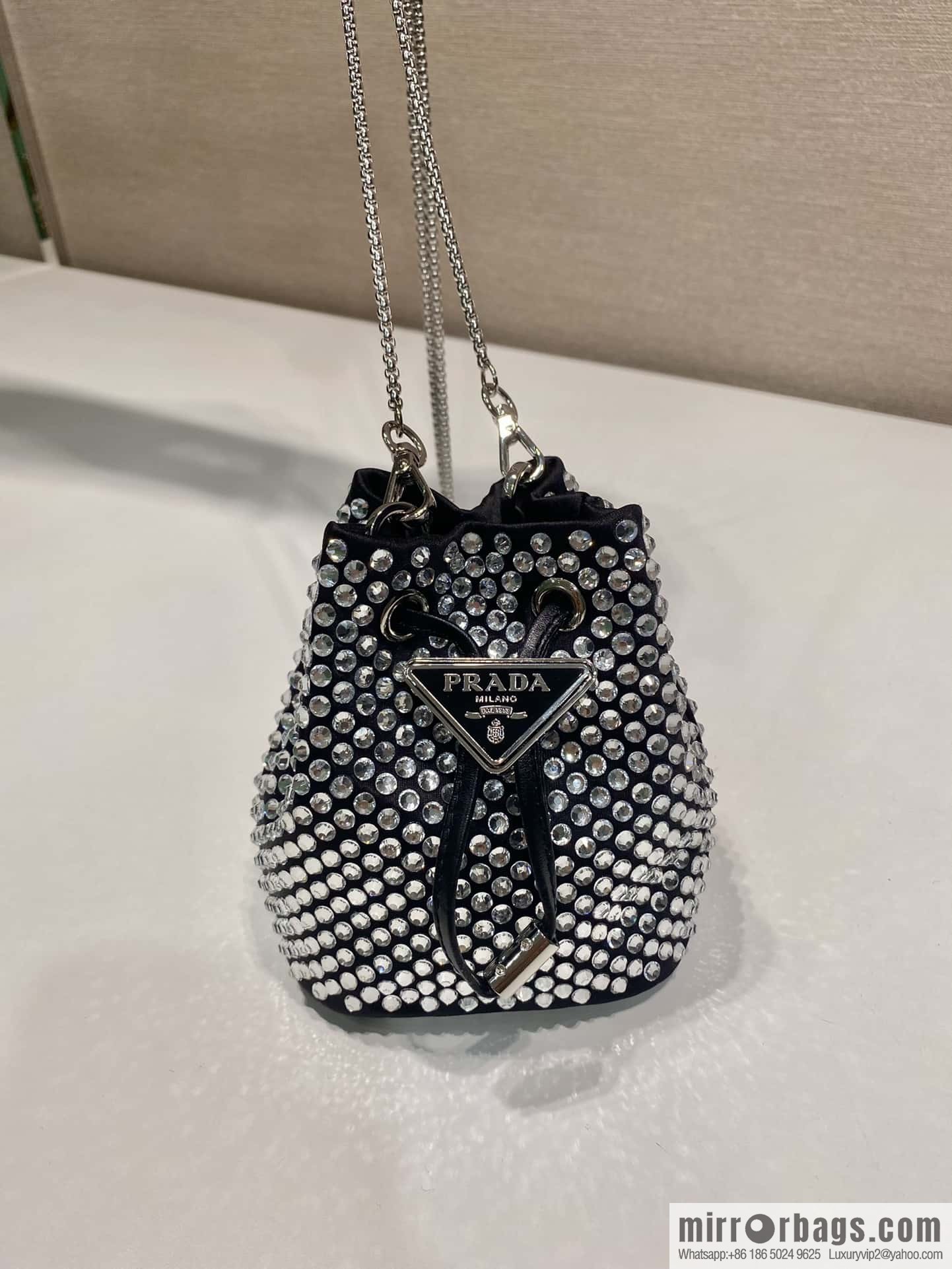 PRADA crystal mini bucket 🎉 1NR016🎉