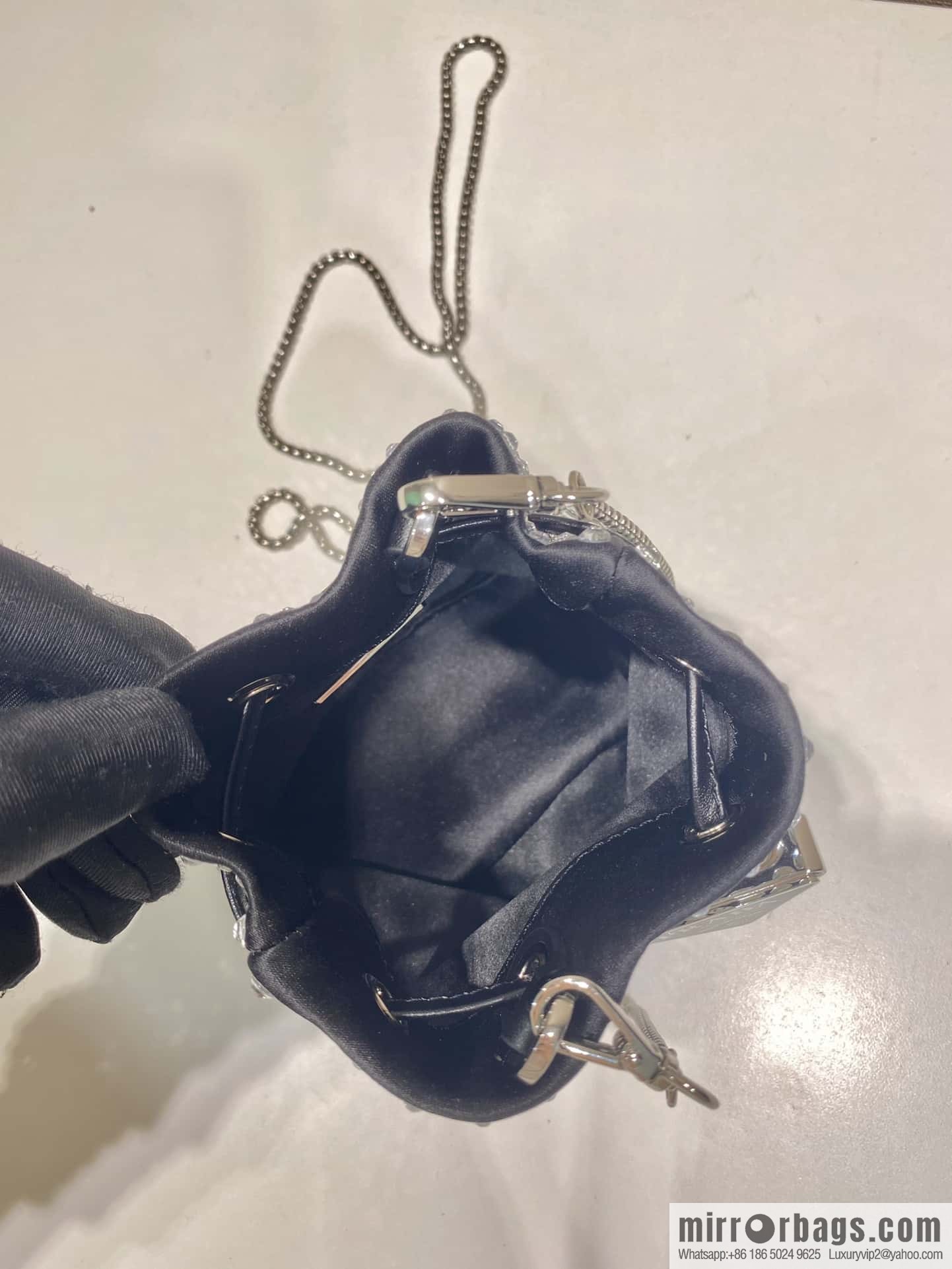 PRADA crystal mini bucket 🎉 1NR016🎉