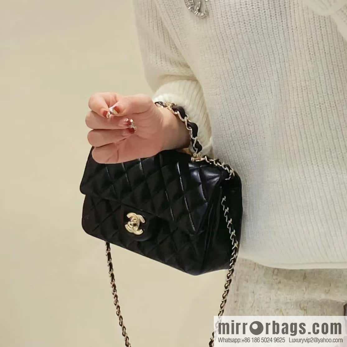 CHANEL classic cf mini handle AS2431