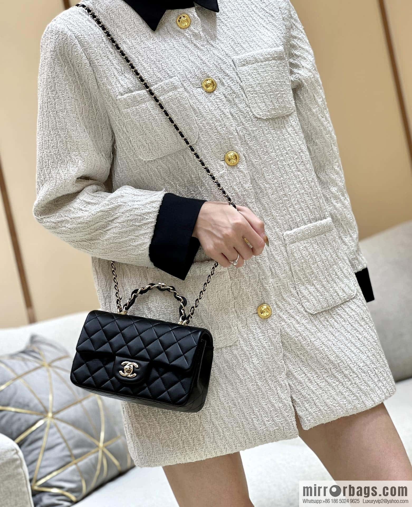 CHANEL classic cf mini handle AS2431