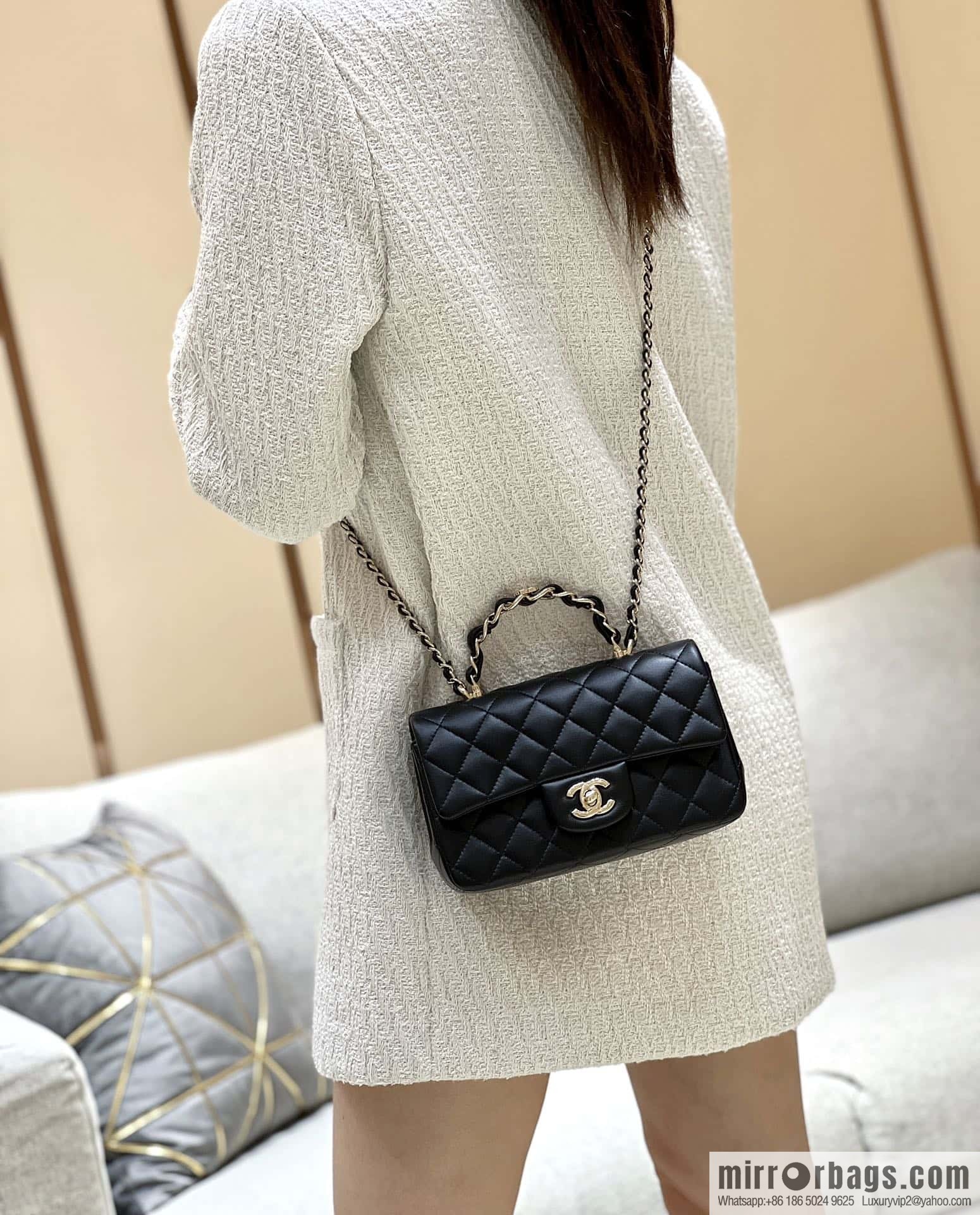 CHANEL classic cf mini handle AS2431