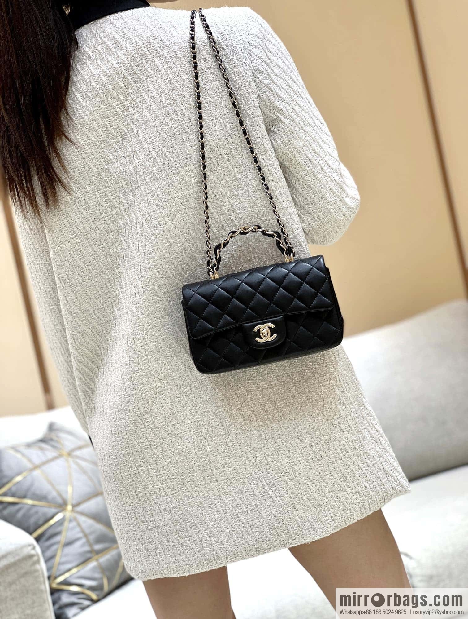 CHANEL classic cf mini handle AS2431