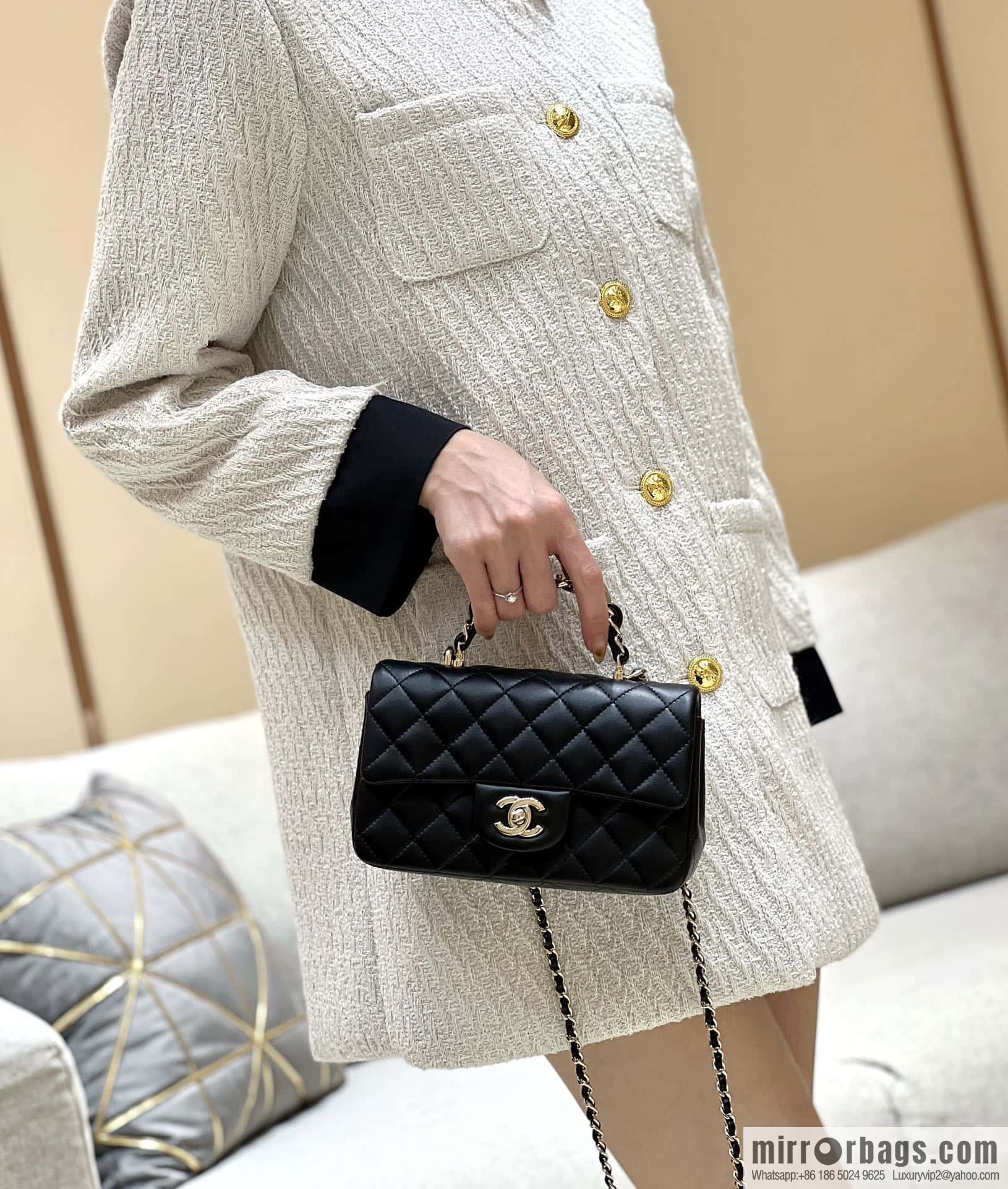 CHANEL classic cf mini handle AS2431