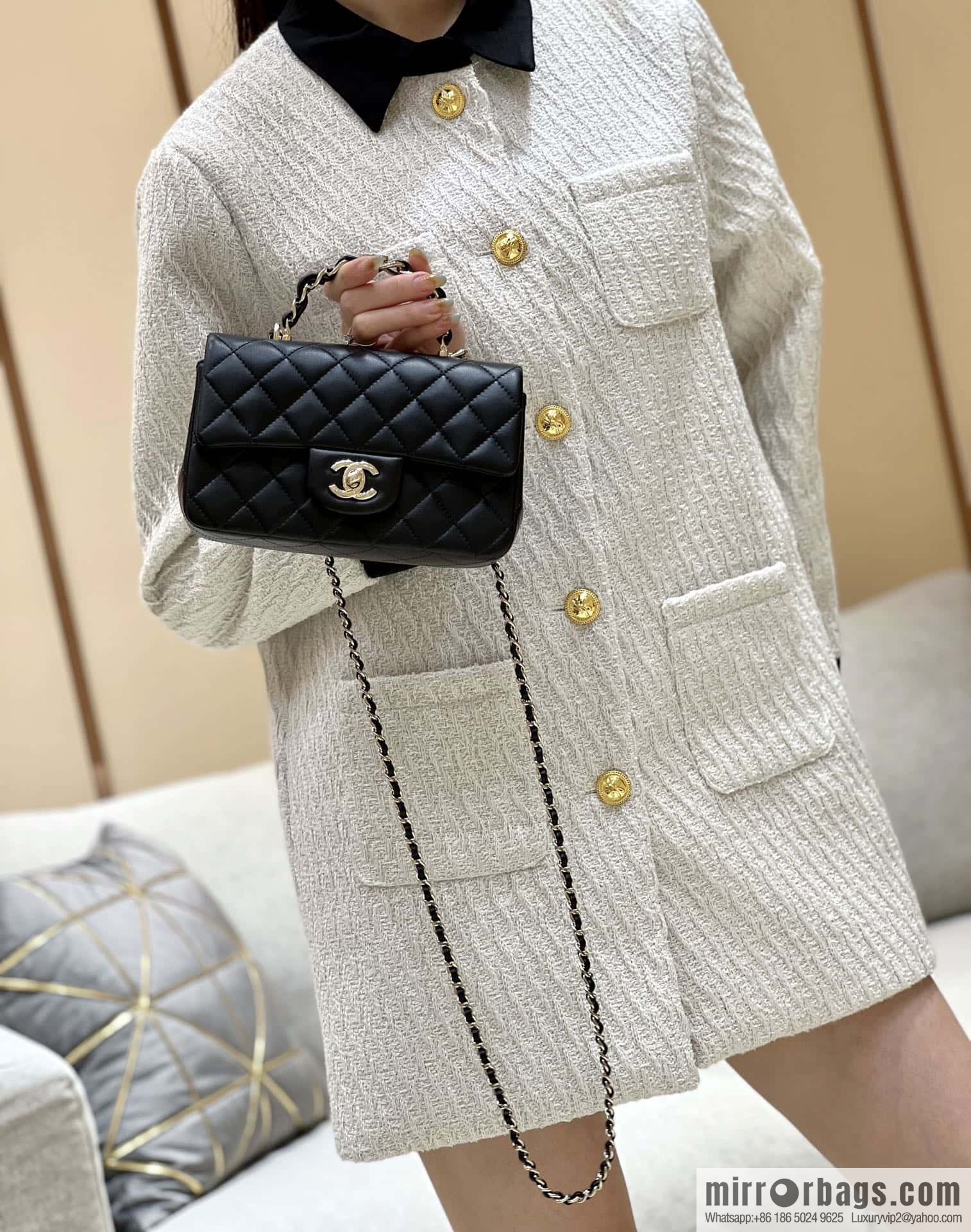 CHANEL classic cf mini handle AS2431