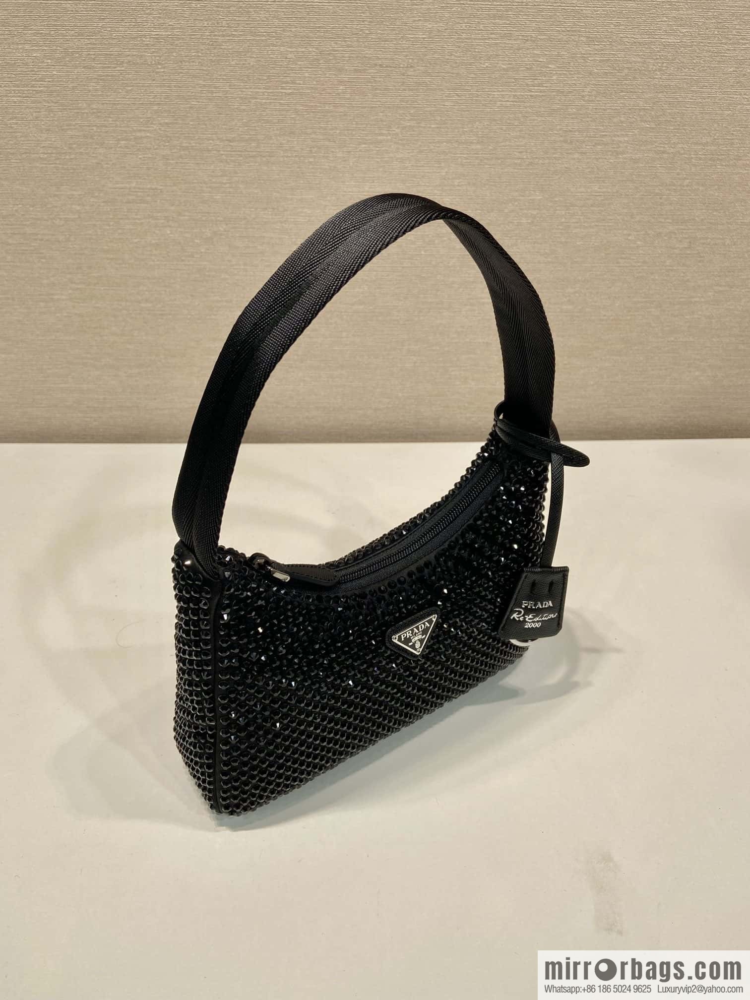 PRADA flash diamond Hobo 2023 new armpit bag 1NE515 flash diamond