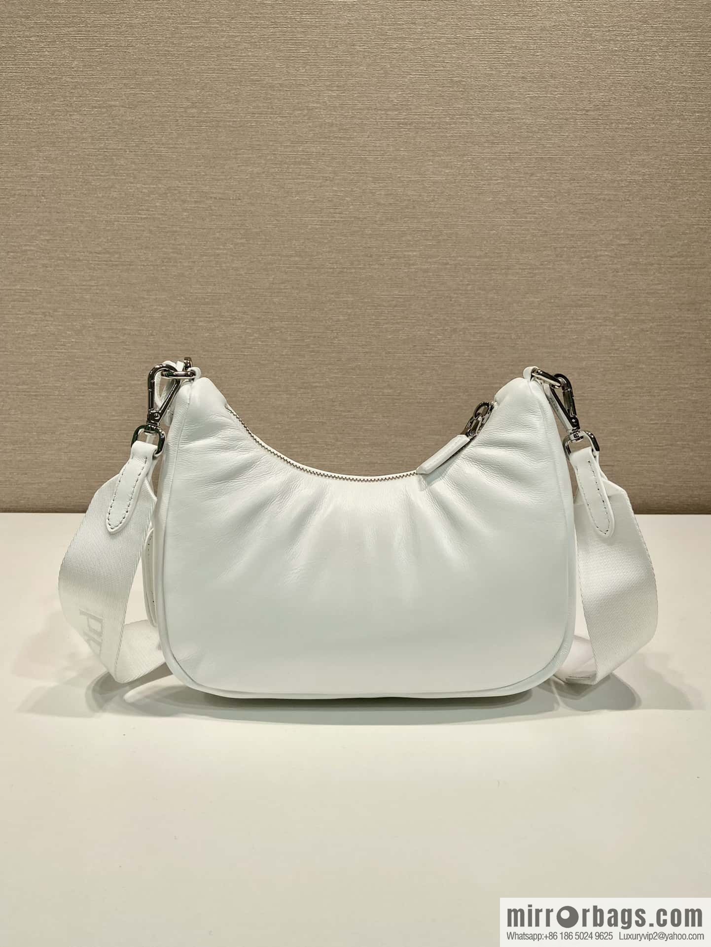 PRADA small sheepskin 3-in-1 🎉 1BH204 white