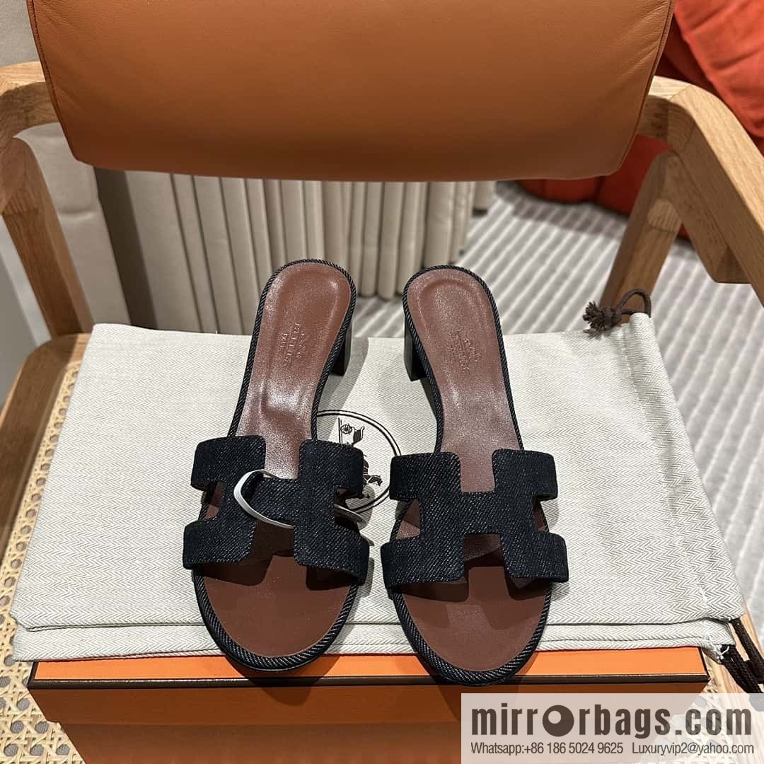 Hermès' latest popular denim high heels
