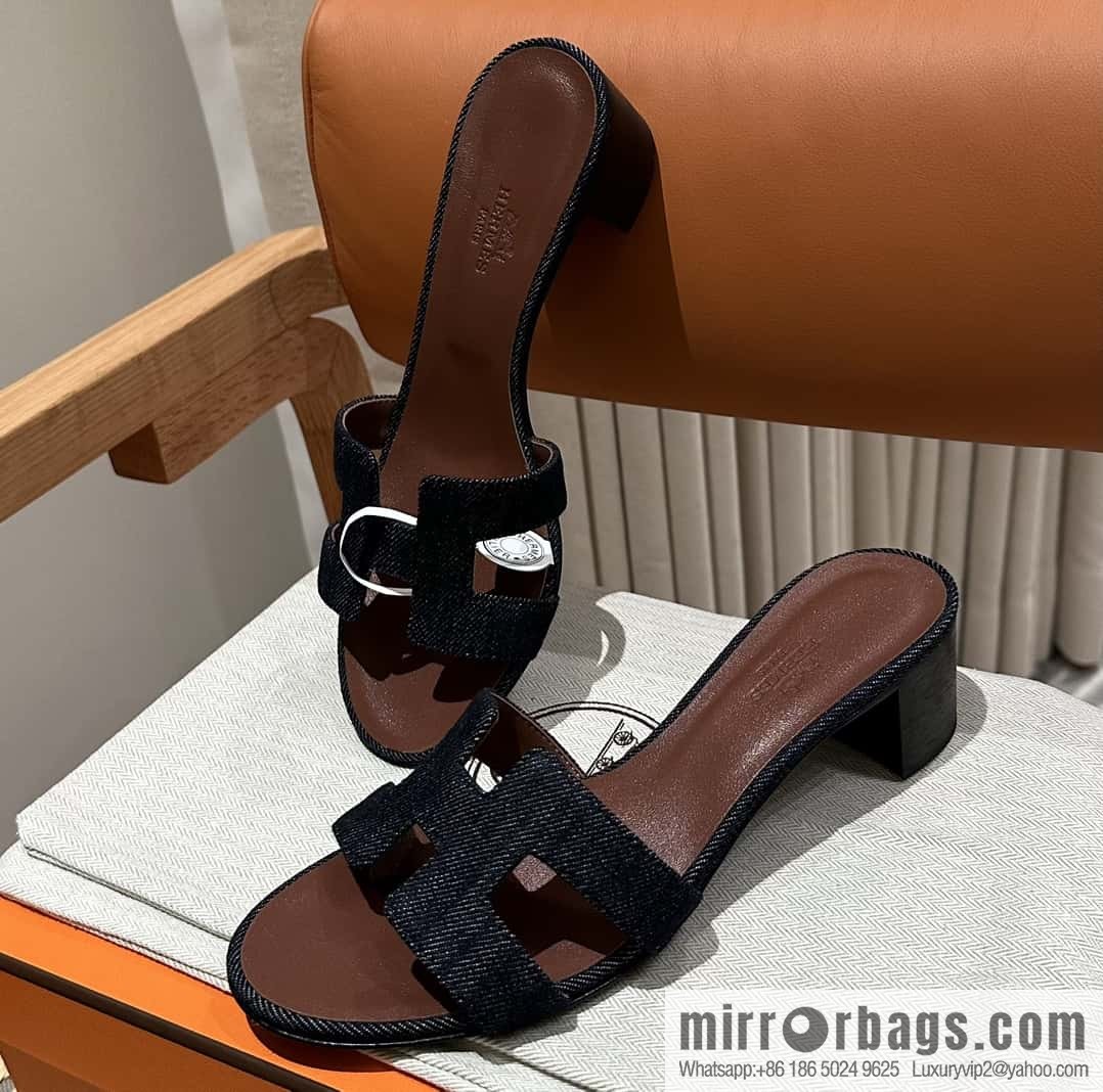 Hermès' latest popular denim high heels