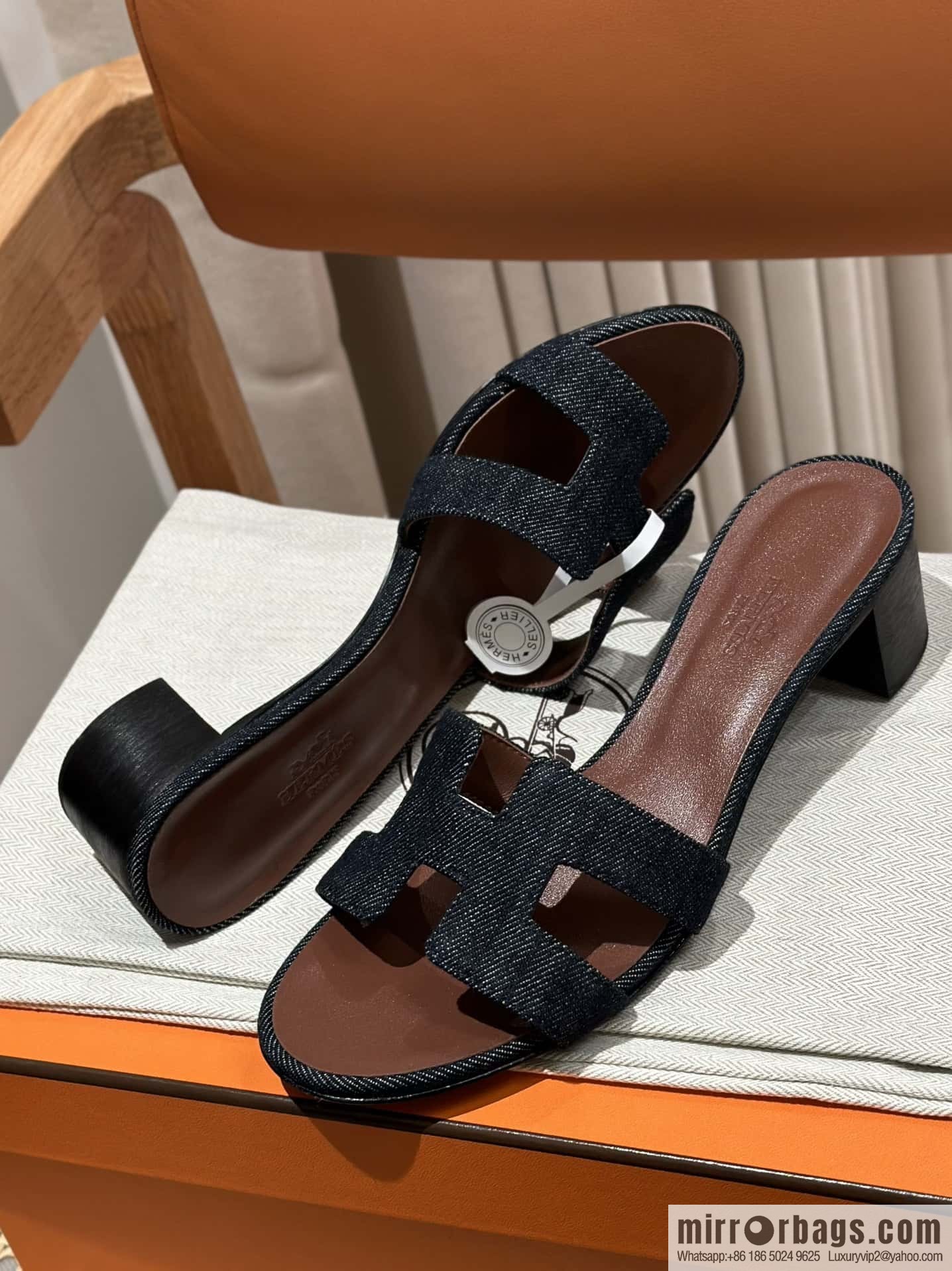 Hermès' latest popular denim high heels