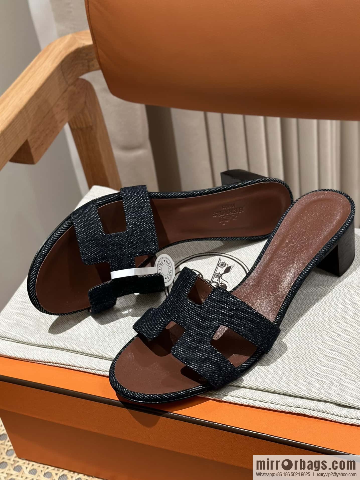 Hermès' latest popular denim high heels
