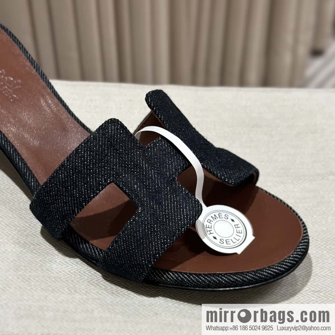Hermès' latest popular denim high heels