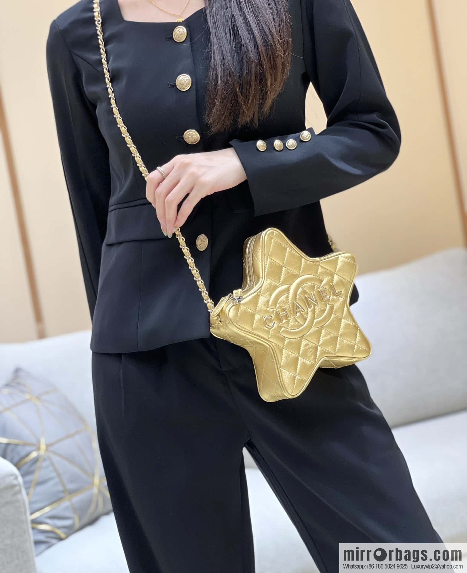CHANEL 24C early spring vacation series limited edition star bag AS4579 gold