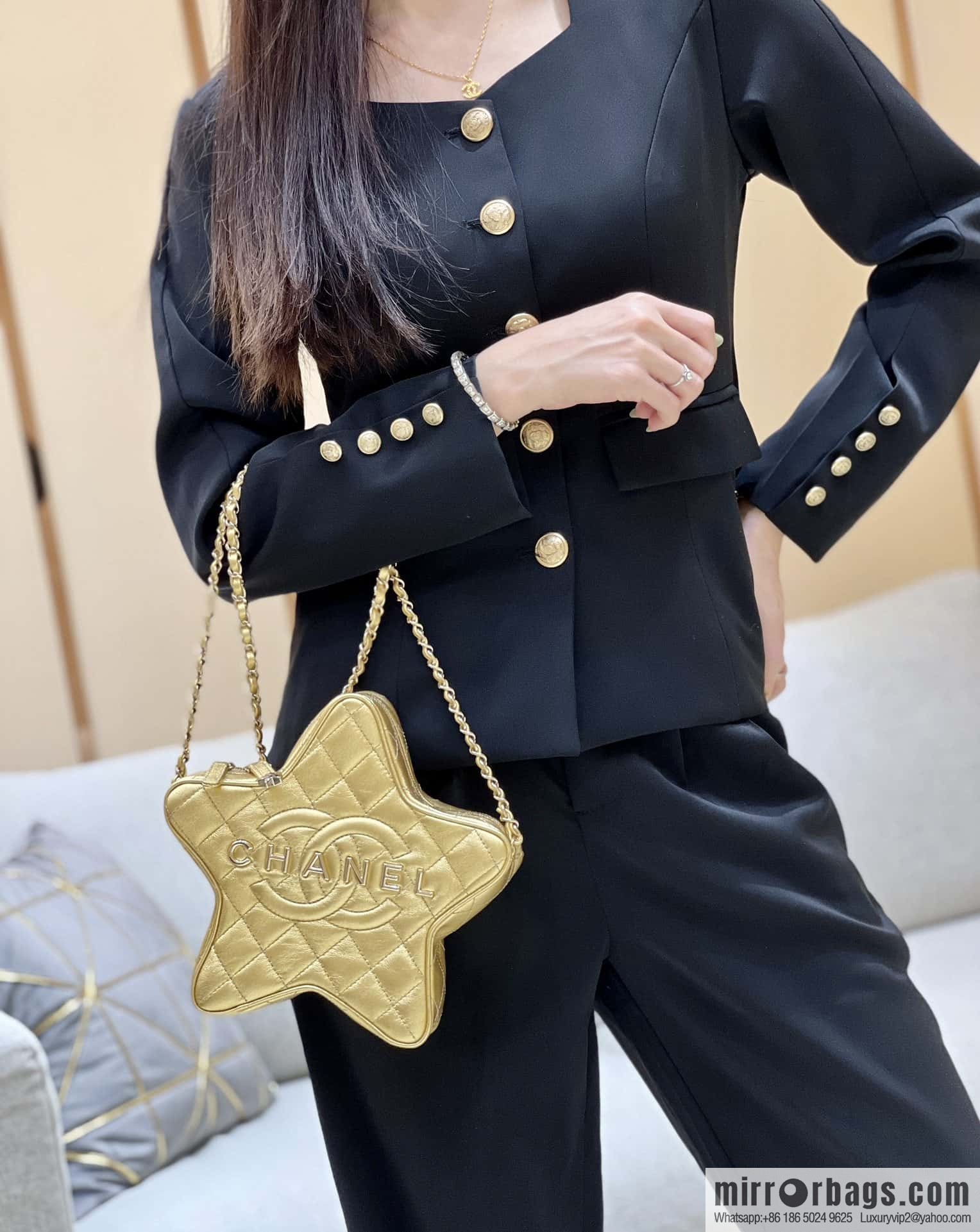 CHANEL 24C early spring vacation series limited edition star bag AS4579 gold