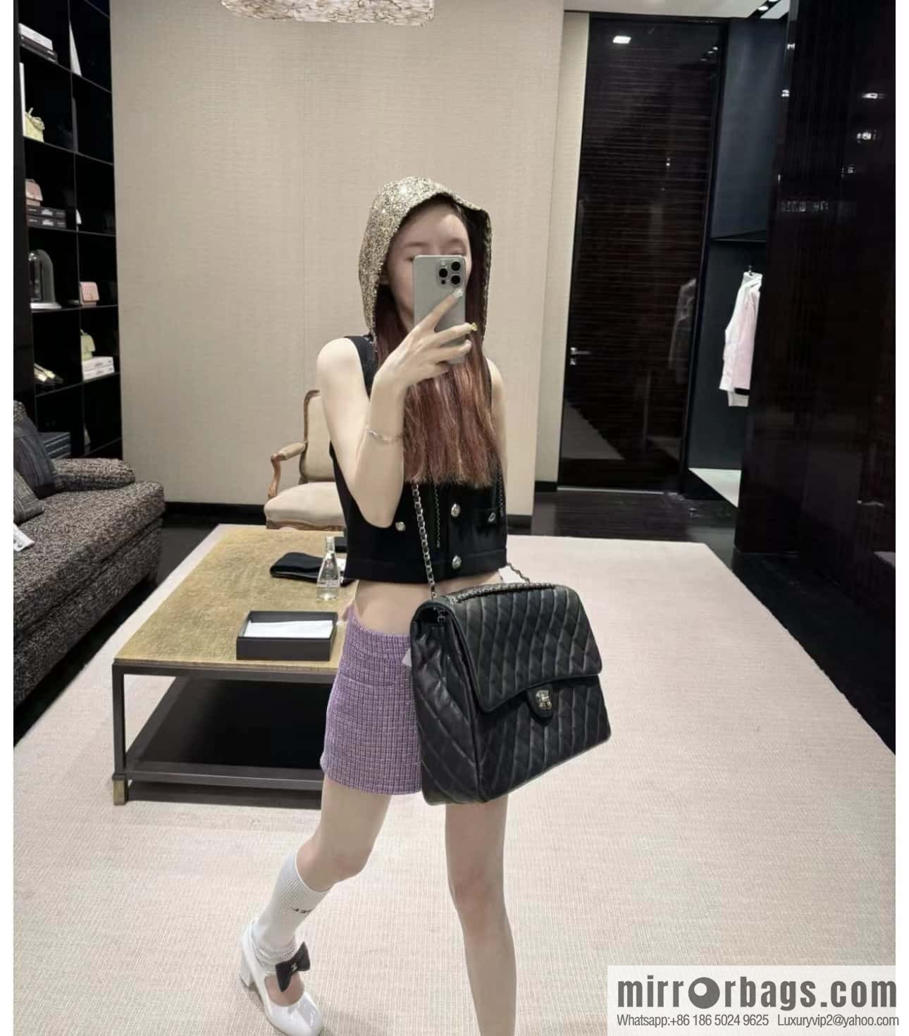 CHANEL 24C early spring vacation series explosive oversized CF airport big bag AS4661