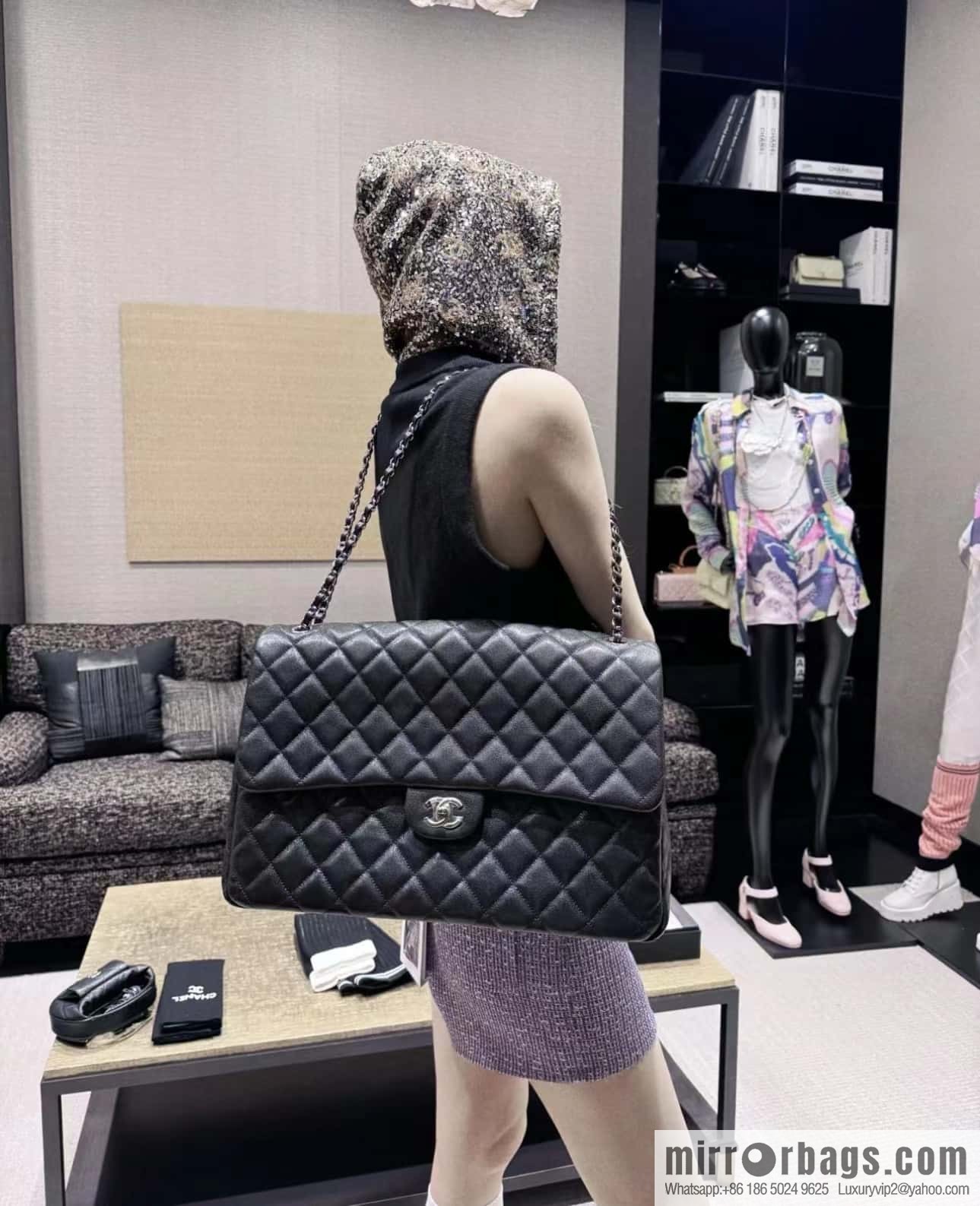 CHANEL 24C early spring vacation series explosive oversized CF airport big bag AS4661