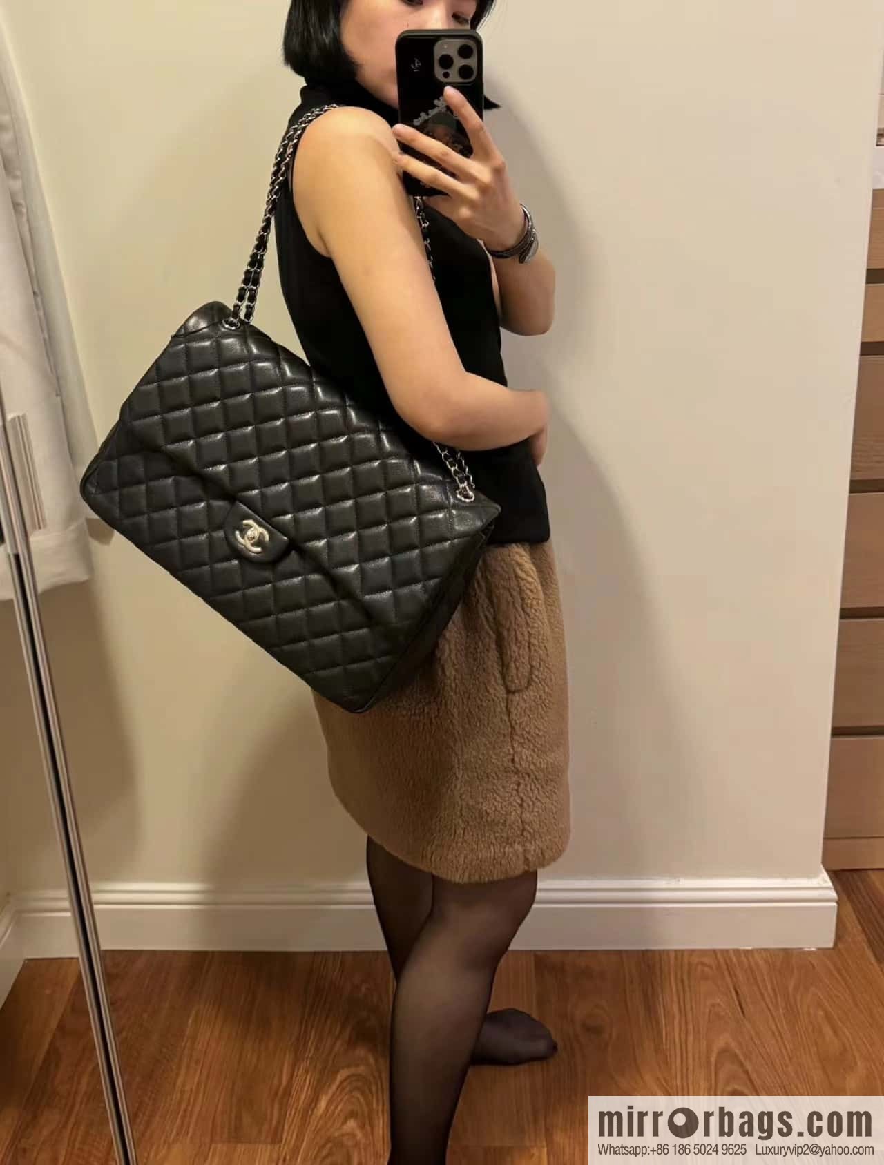 CHANEL 24C early spring vacation series explosive oversized CF airport big bag AS4661