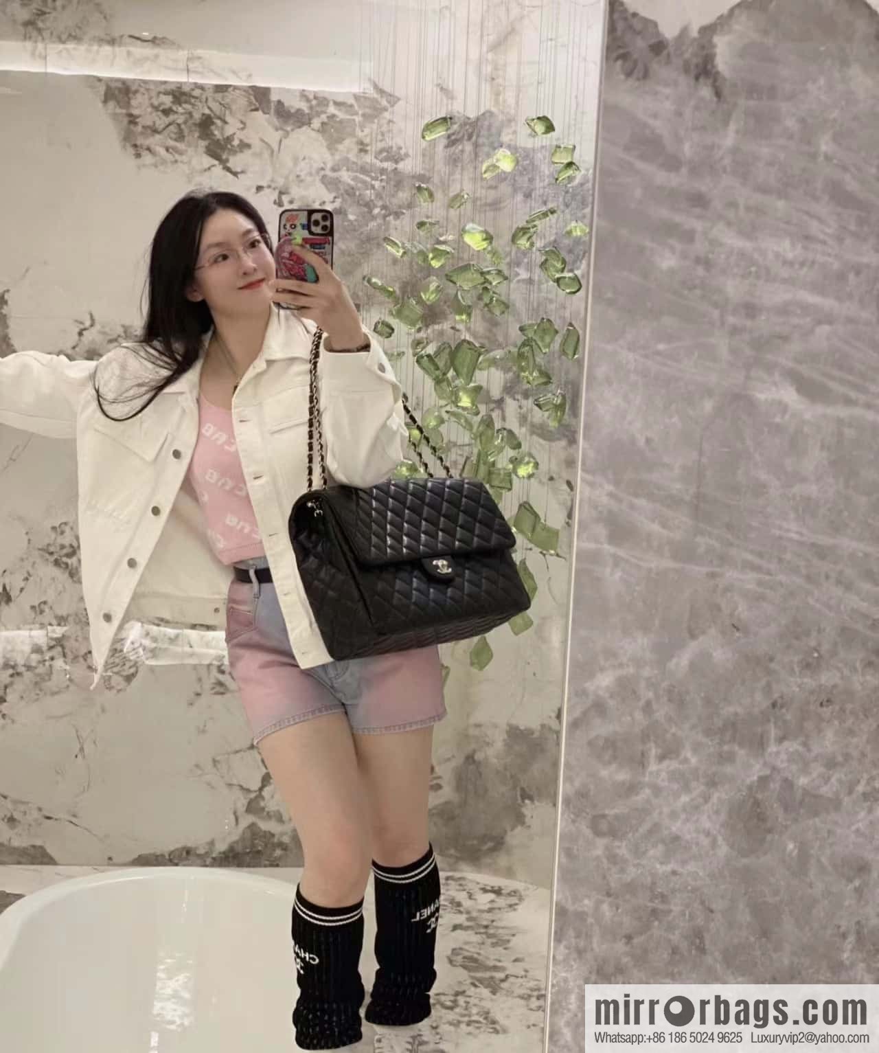 CHANEL 24C early spring vacation series explosive oversized CF airport big bag AS4661