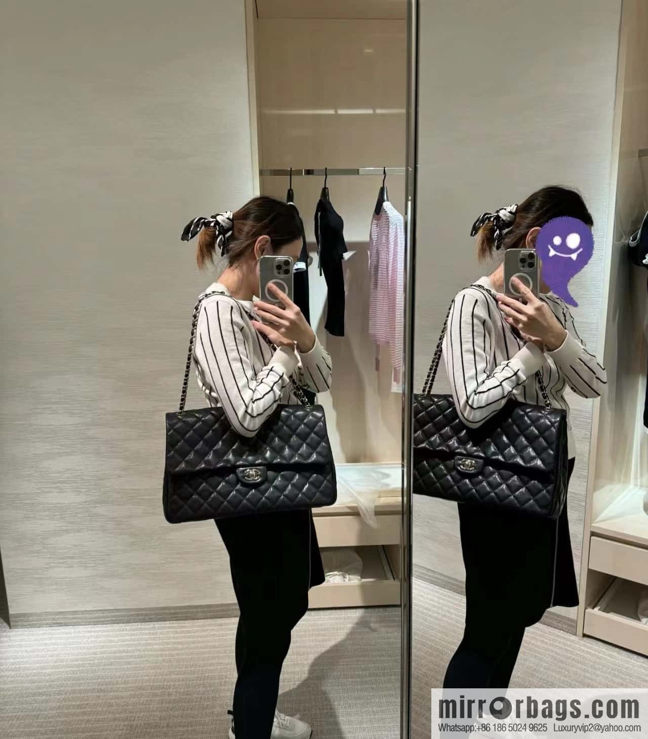 CHANEL 24C early spring vacation series explosive oversized CF airport big bag AS4661