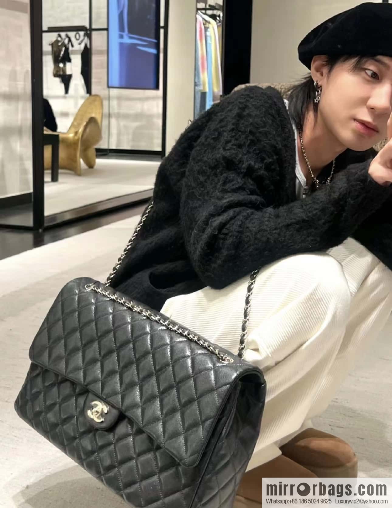 CHANEL 24C early spring vacation series explosive oversized CF airport big bag AS4661
