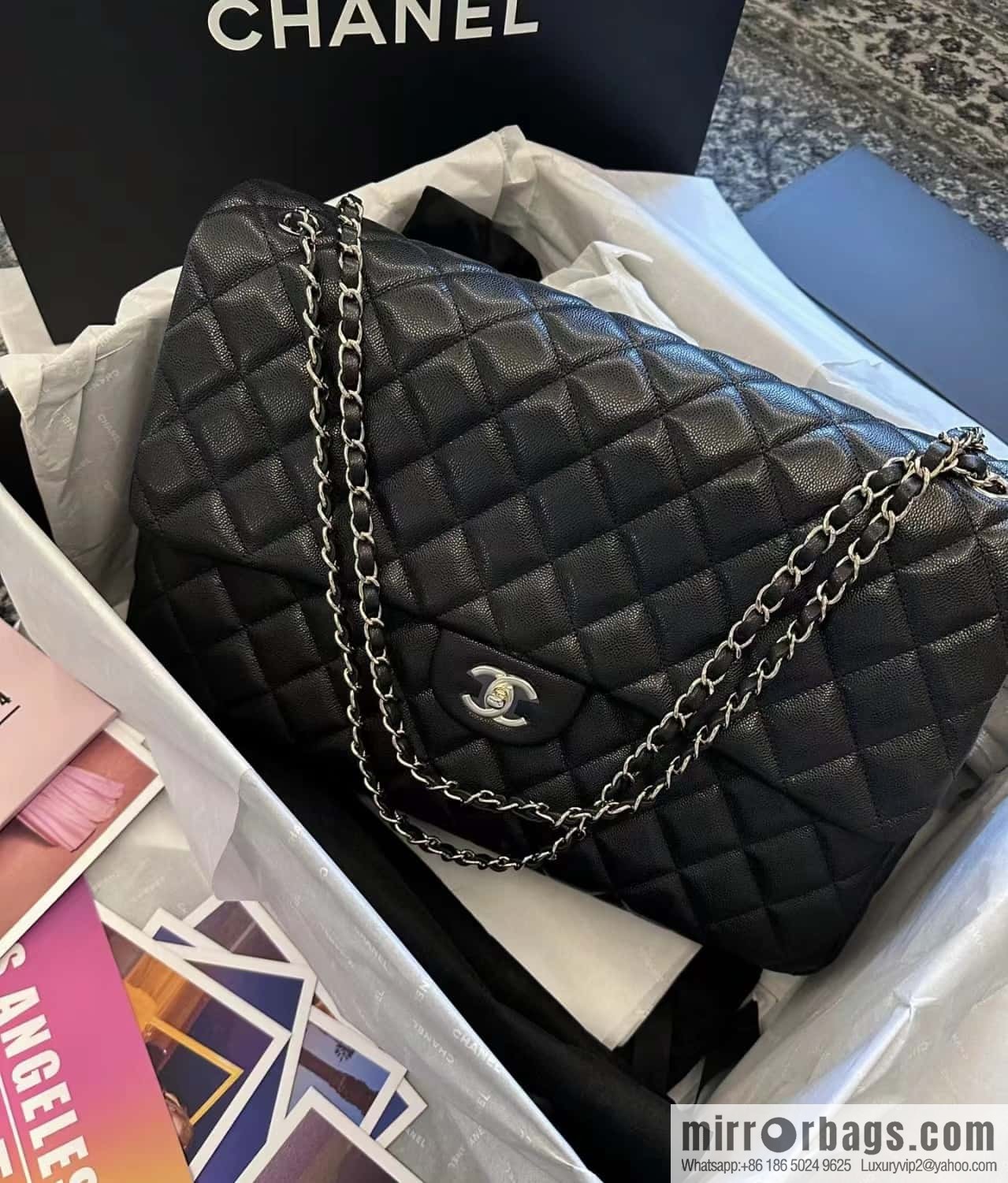 CHANEL 24C early spring vacation series explosive oversized CF airport big bag AS4661
