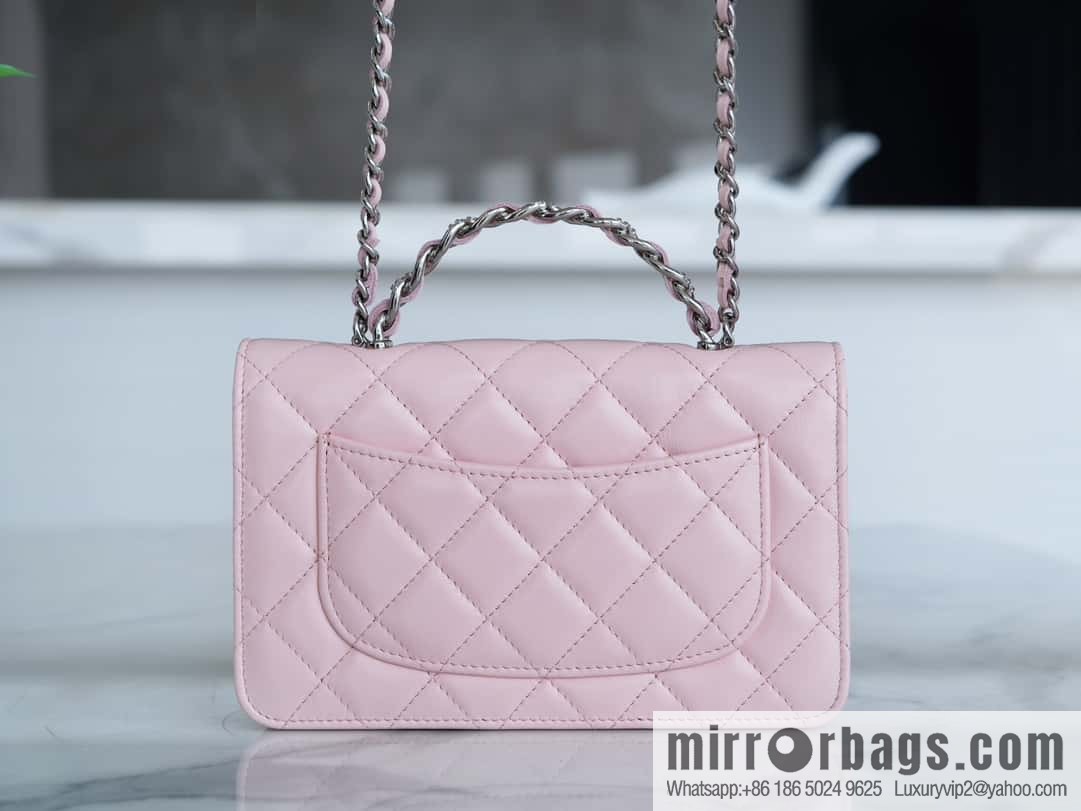 CHANEL 23K new rhinestone handle woc AP3645 pink