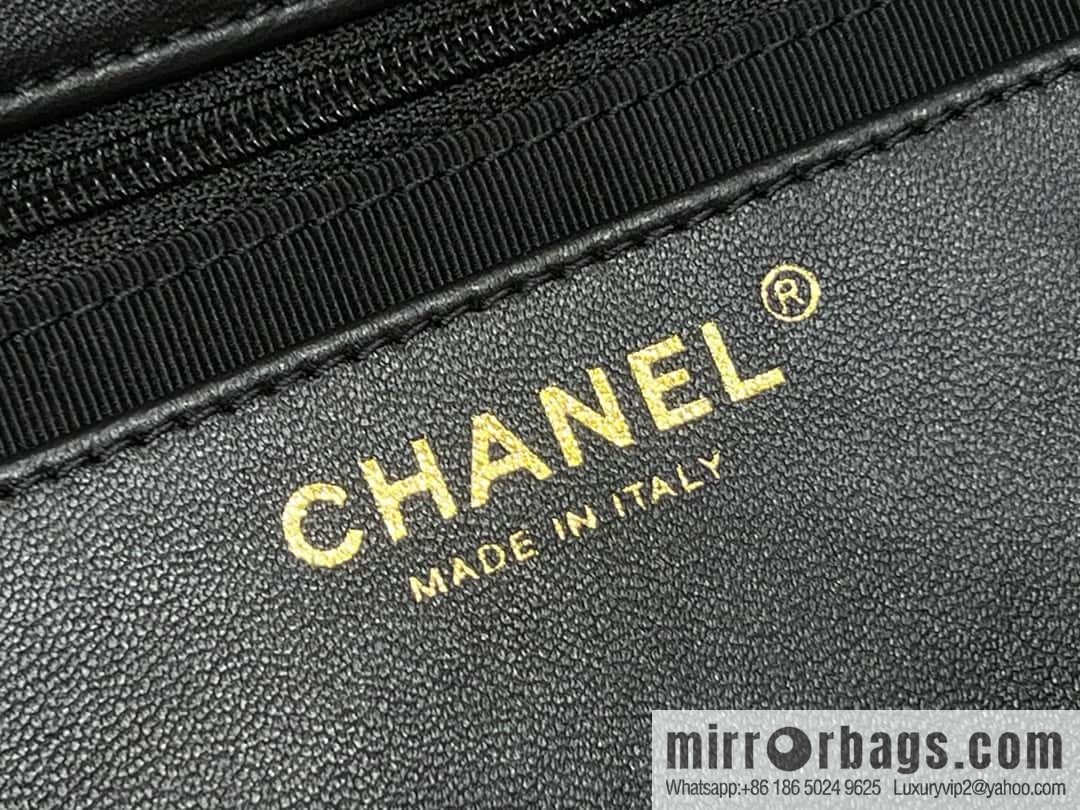 CHANEL 22k autumn and winter high-end ready-to-wear series small gold pillar adjustment bag AS3609