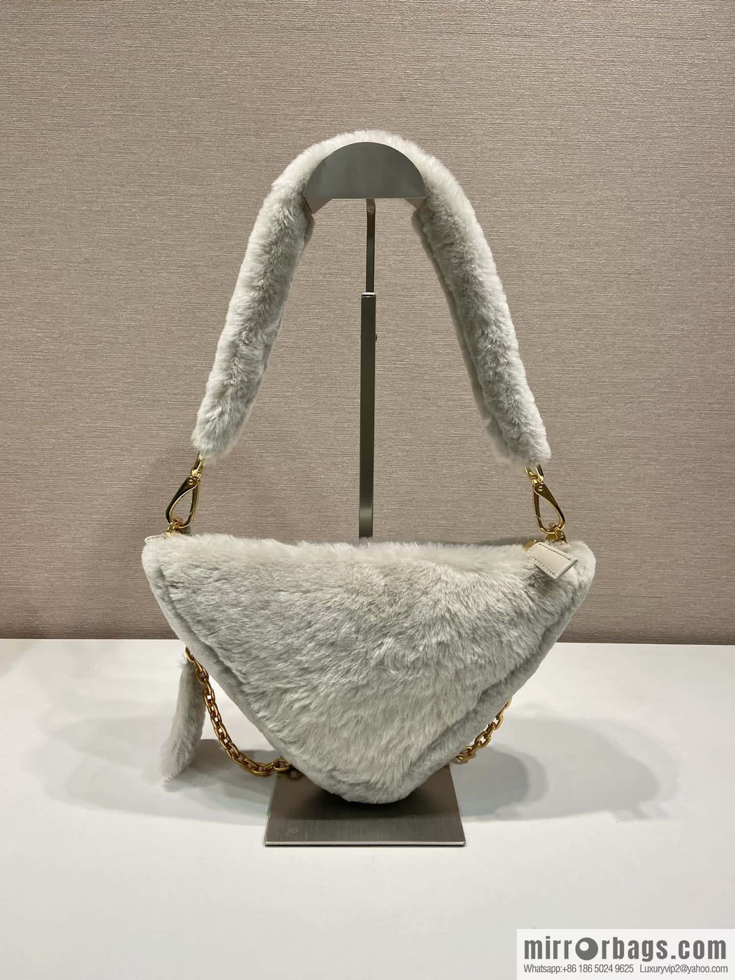 PRADA Prada triangle hair bag 🎉 1NQ044 new goat hair