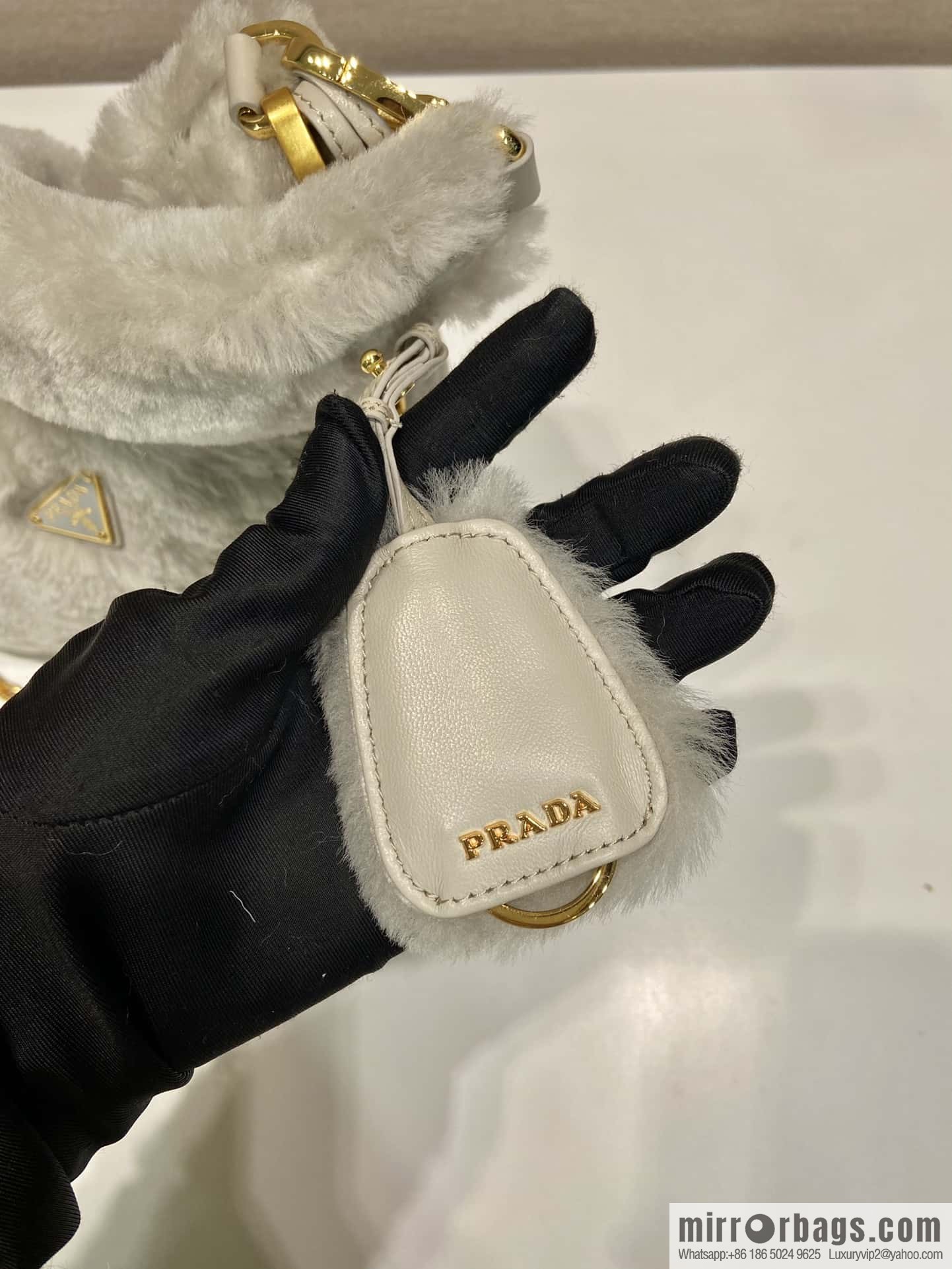 PRADA Prada triangle hair bag 🎉 1NQ044 new goat hair