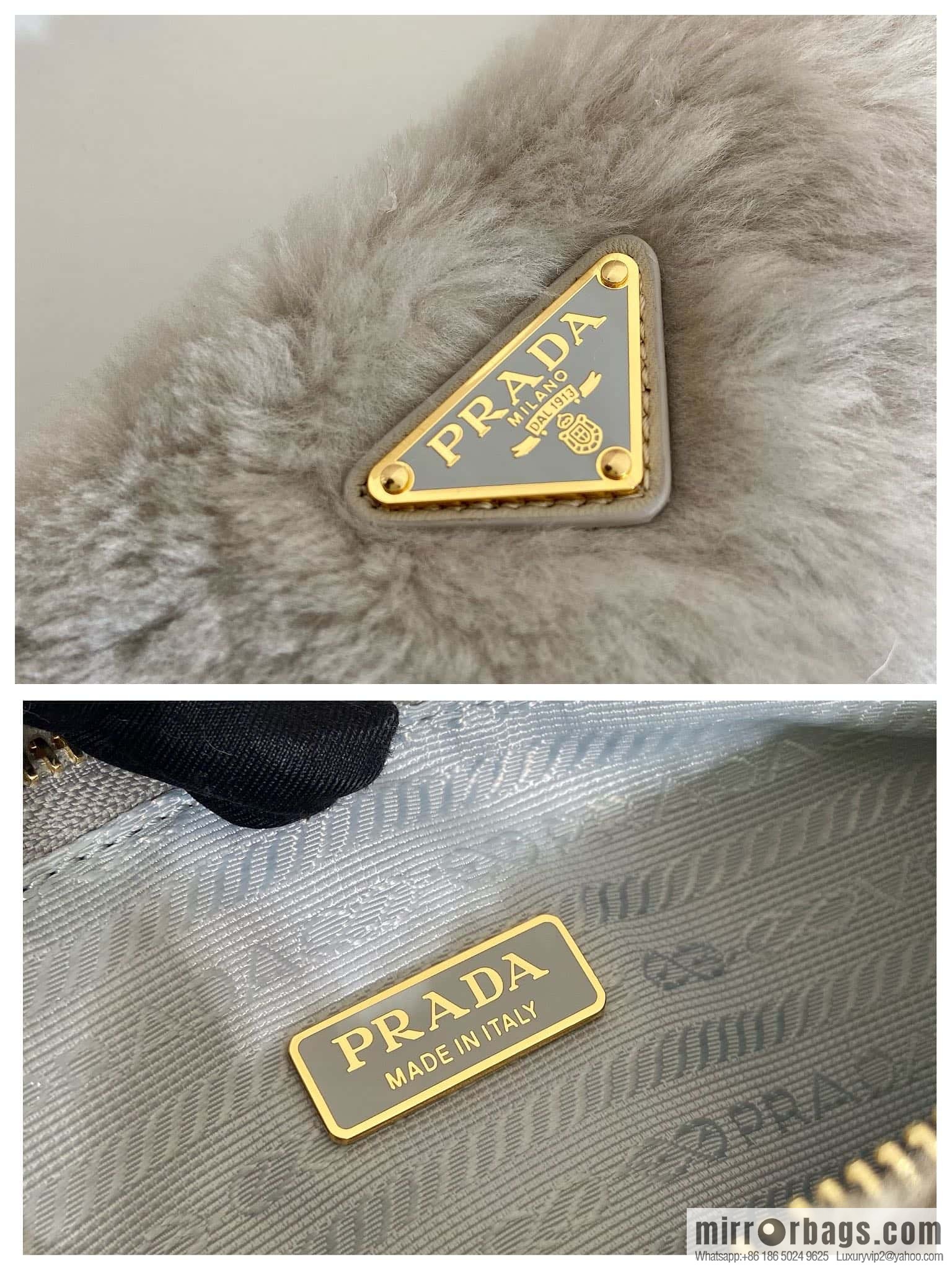 PRADA Prada triangle hair bag 🎉 1NQ044 new goat hair